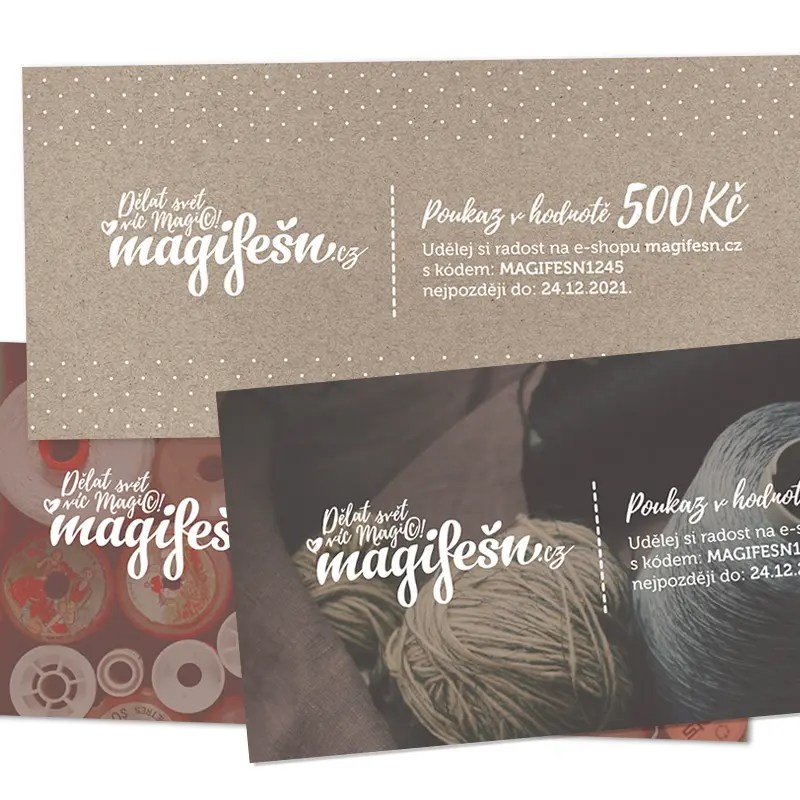 Magifešn poukaz elektronický 300 Kč dárkový e-mail