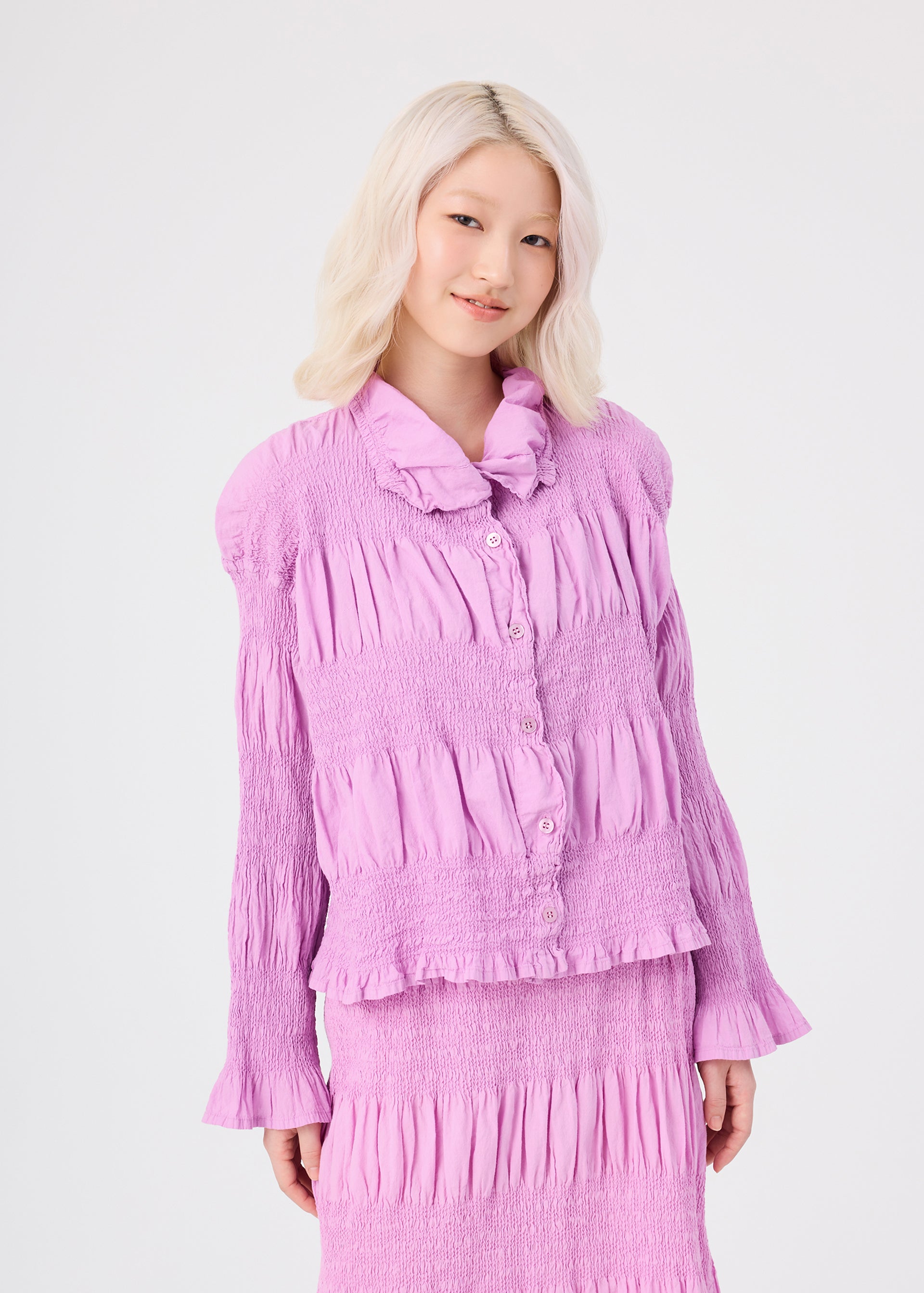 Issey Miyake Shrink Stripe kardigan černý bavlněný