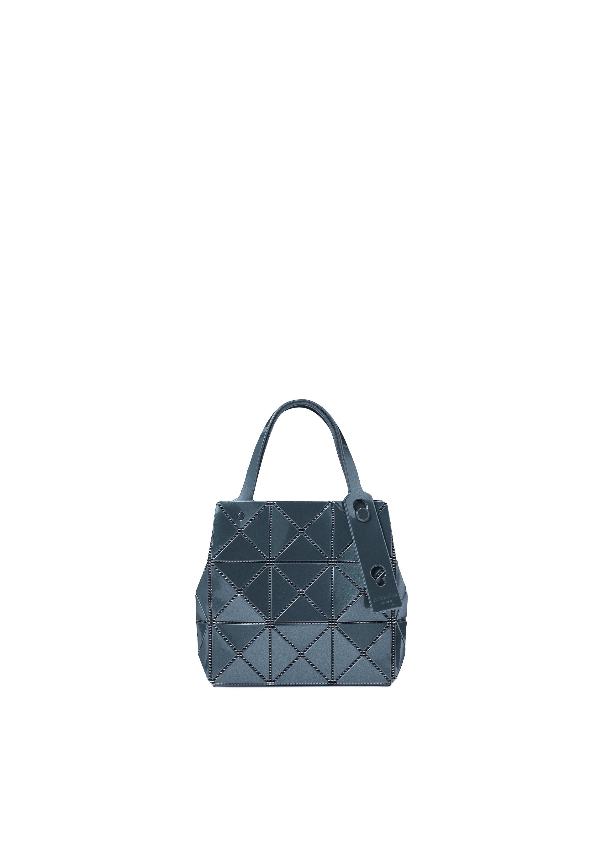 Issey Miyake Carat mini kabelka perleťově šedá