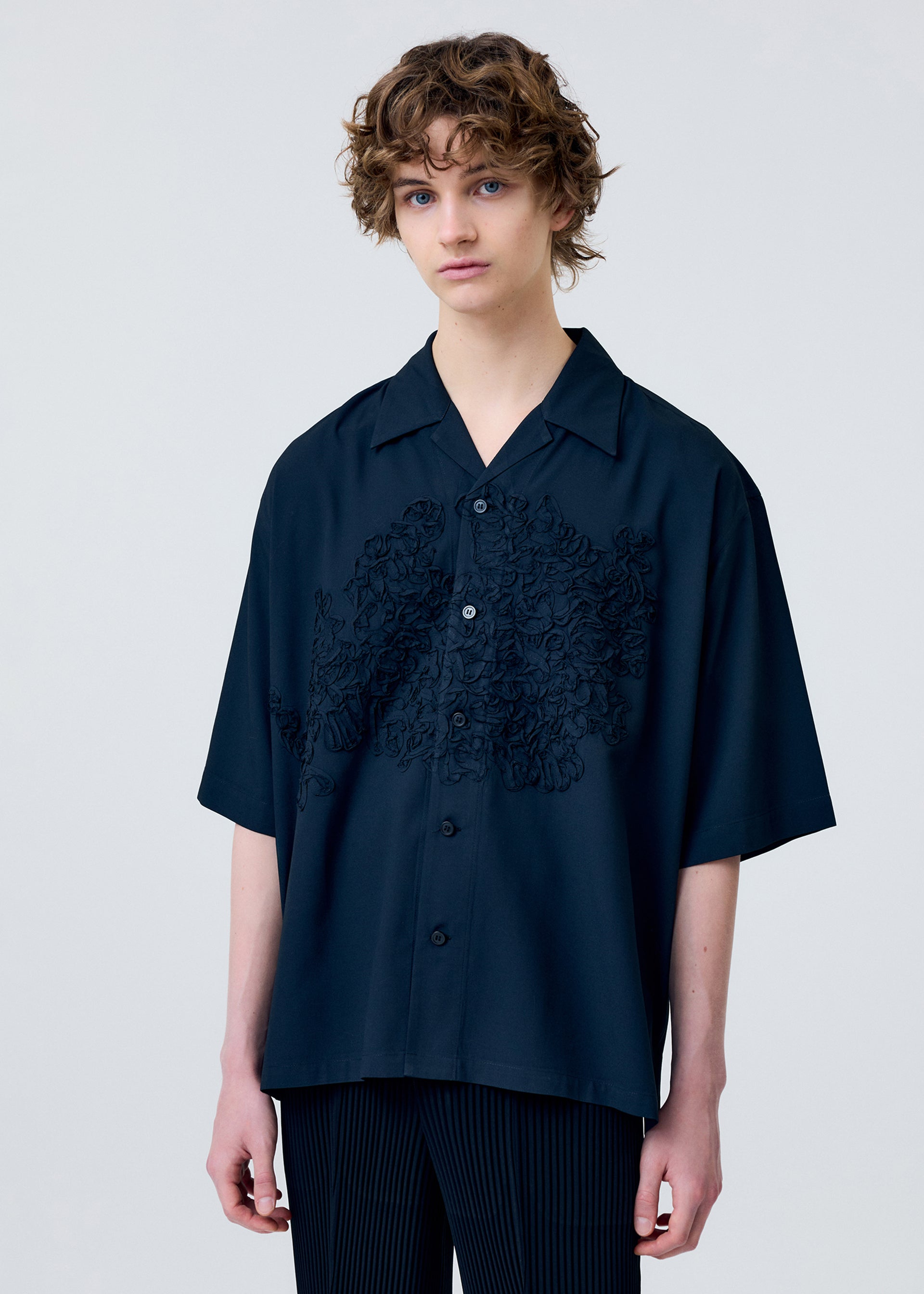 Homme Plissé Issey Miyake Embroidery Press košile bílá