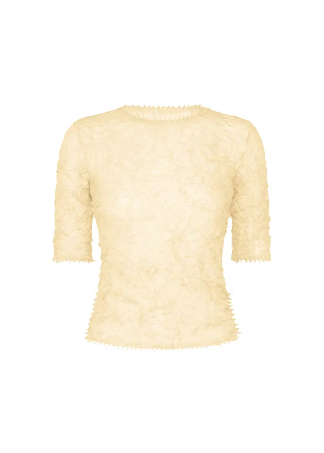 Issey Miyake Kumo Shibori Knit Sheer pletený top off white vel. 2