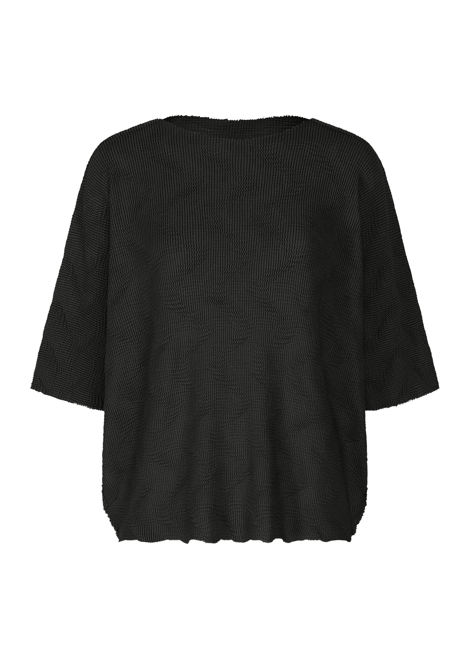 Issey Miyake Stretch Pleats Wave Knit top bílý vlnkovaný