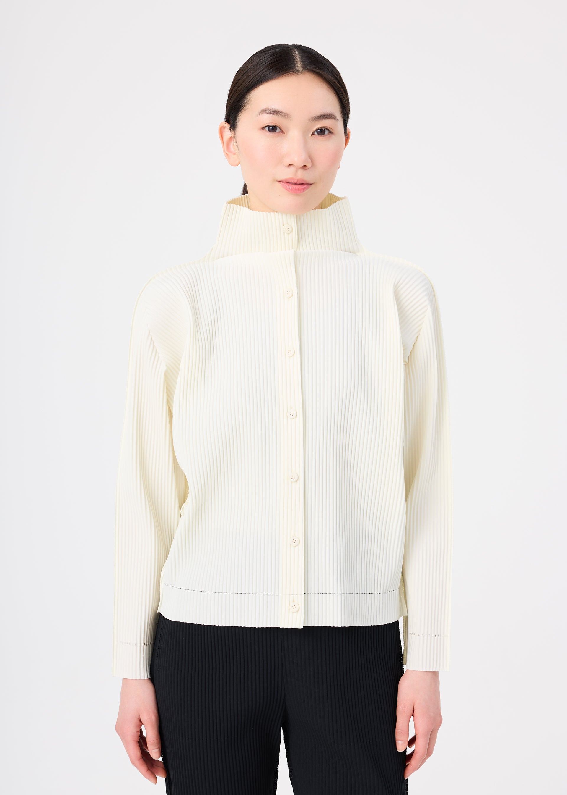 Issey Miyake Fine Knit MI64KO201 kardigan černý