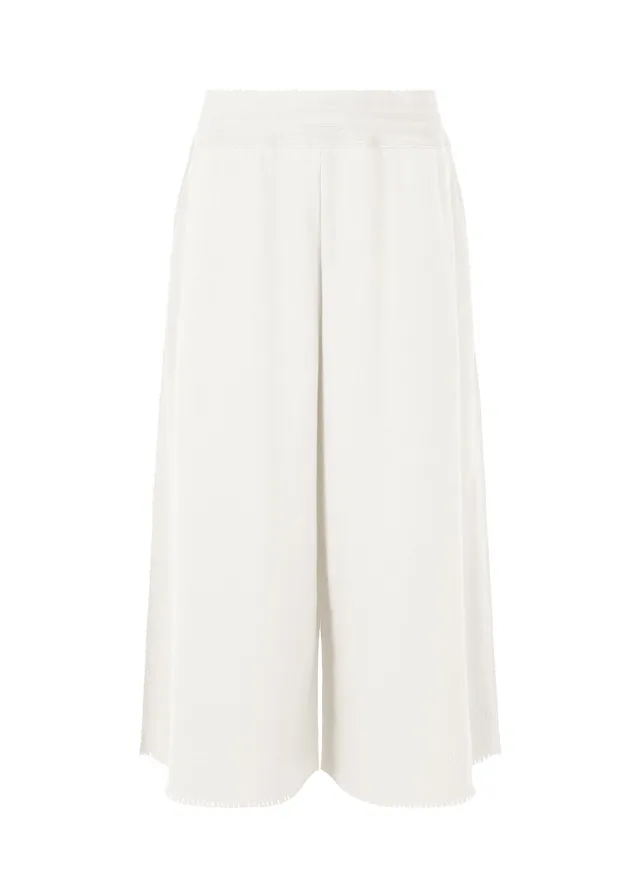 Issey Miyake TYPE-A 003 pletené široké kalhoty světle šedé