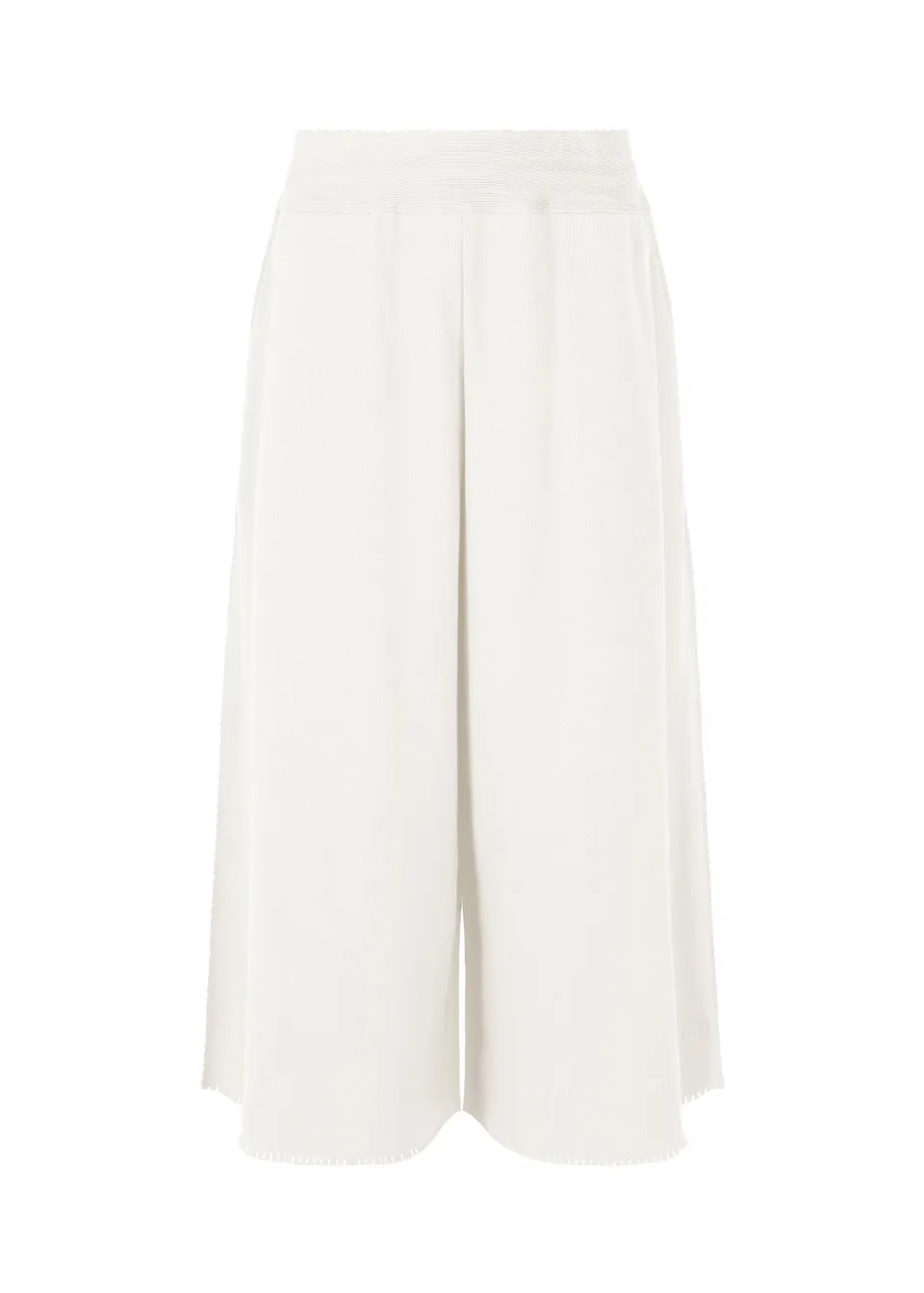 Issey Miyake TYPE-A 003 pletené široké kalhoty světle šedé
