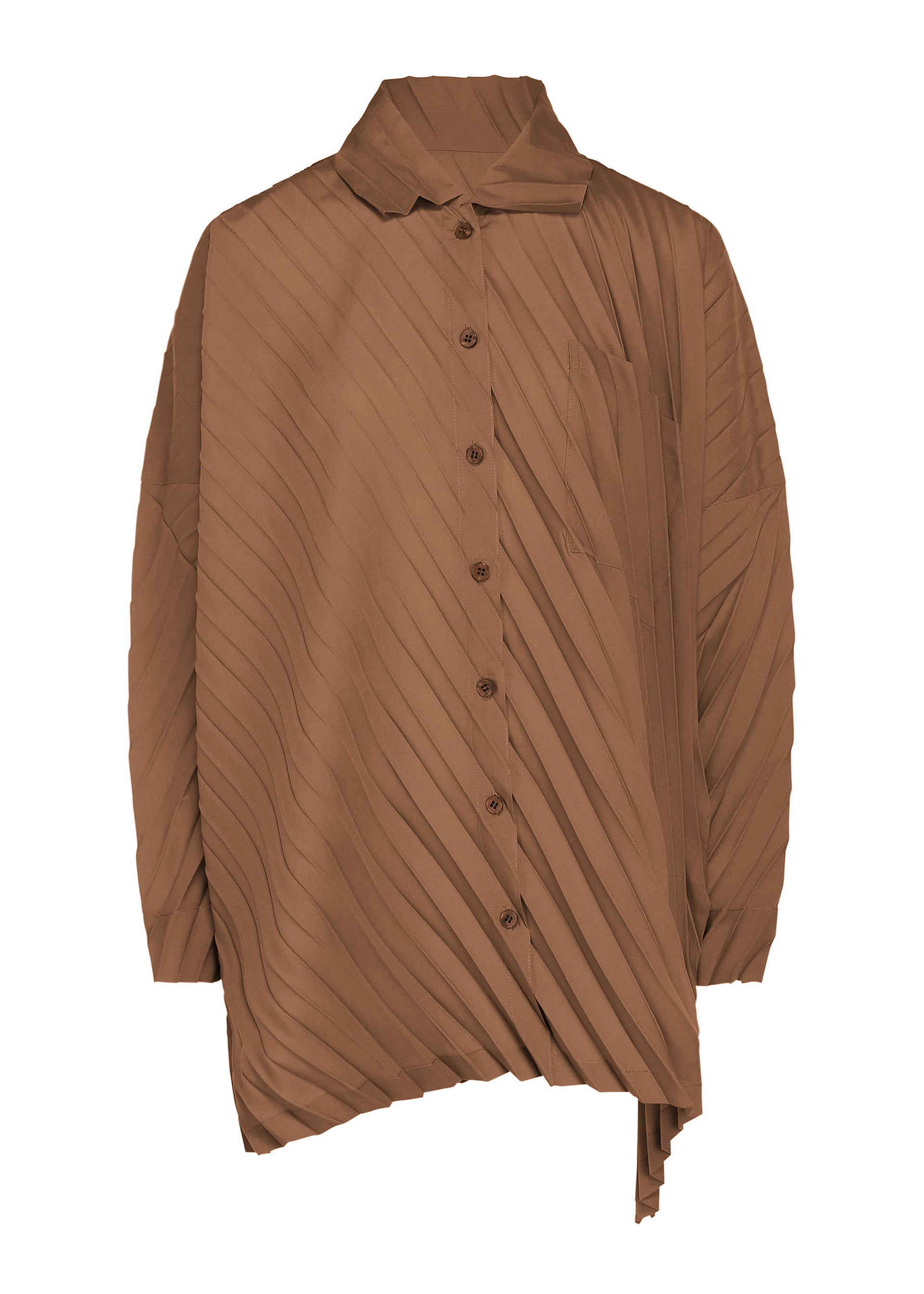 me Issey Miyake Angle Pleats košile bílá plisovaná