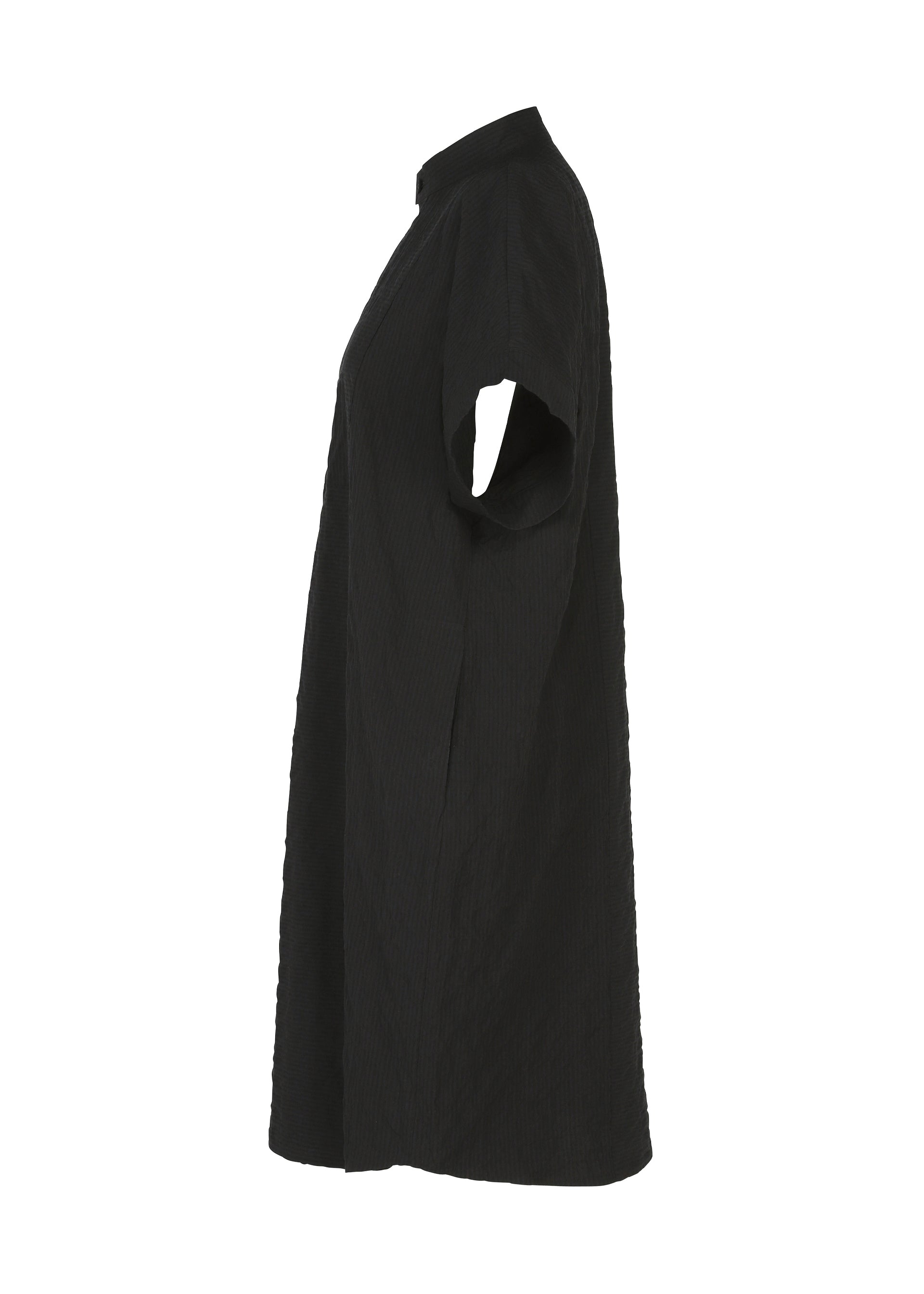 Issey Miyake Ripple Stripe tunika bílá bavlněná