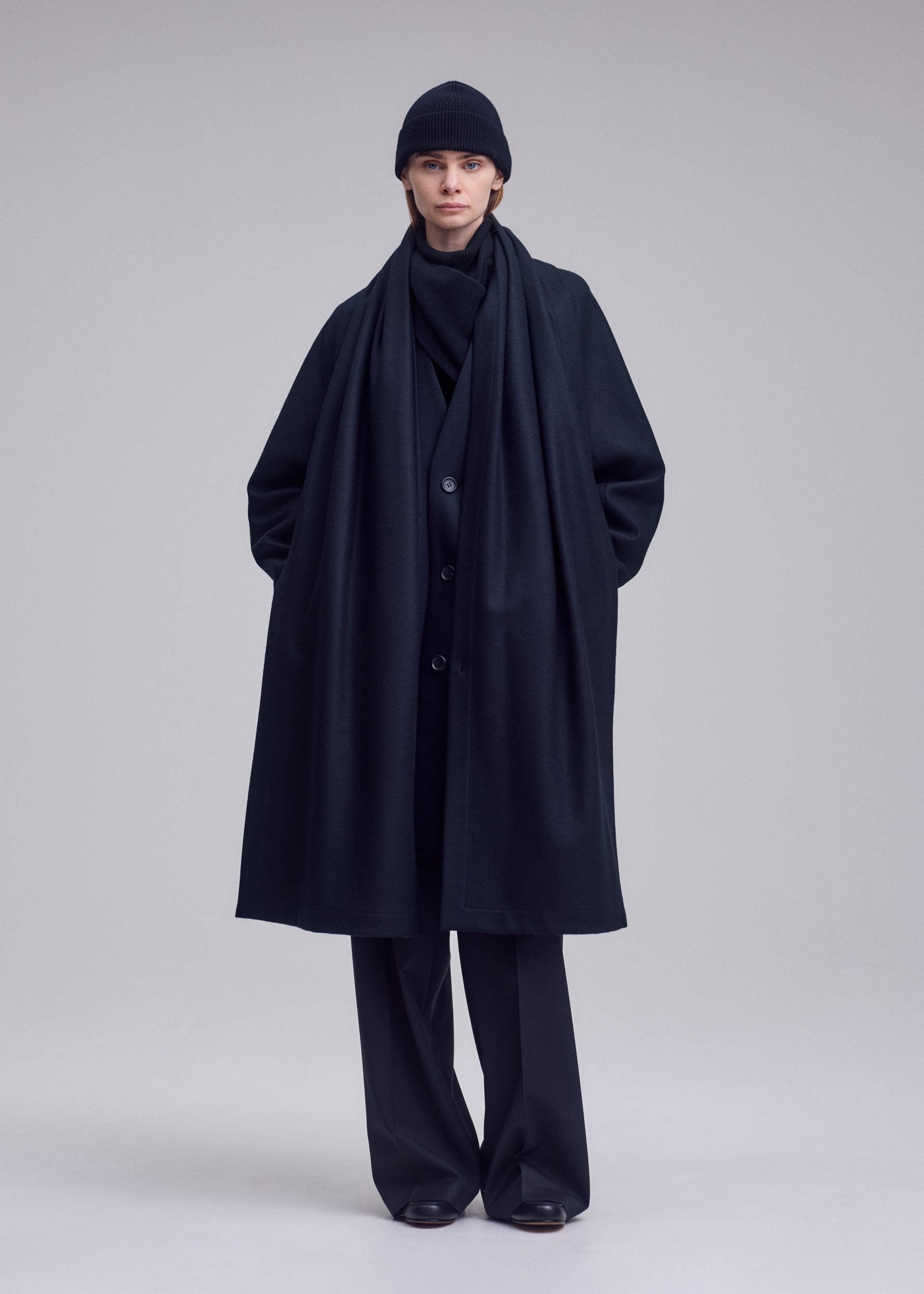 Issey Miyake Manner kabát Black vel. 2 vlněný