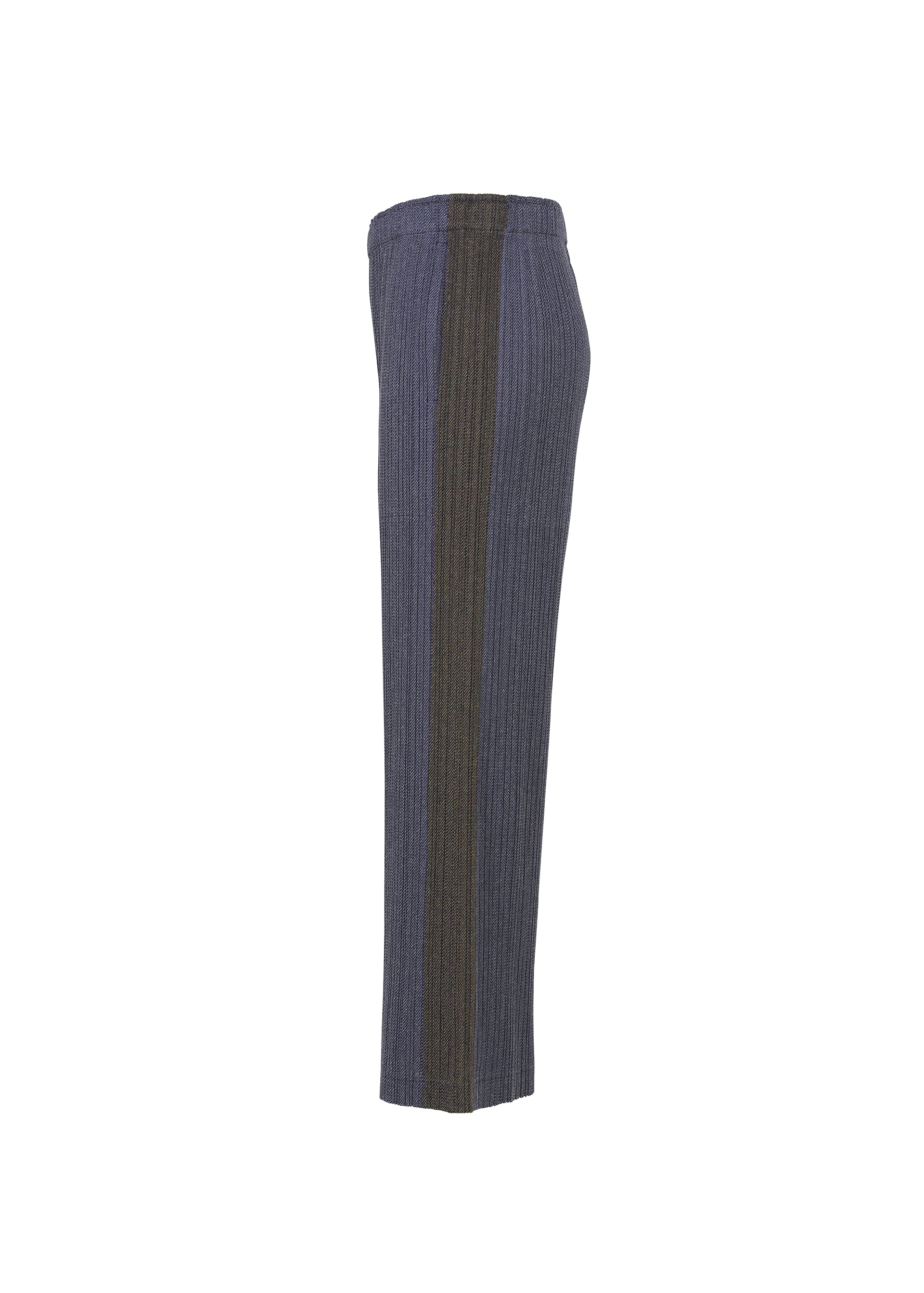 Pleats Please Issey Miyake Cotton Denim kalhoty navy lesklé