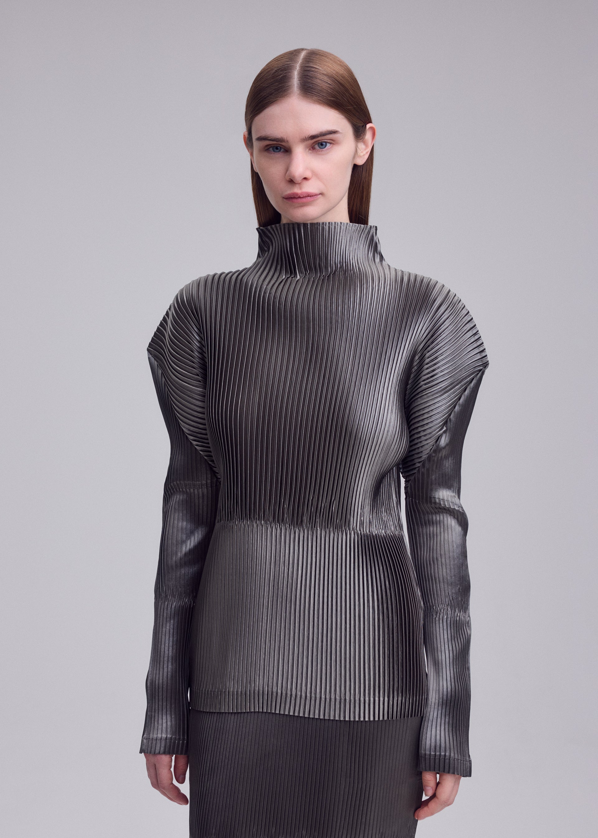Issey Miyake Glossed Panels IM63FJ122 top růžový lesklý