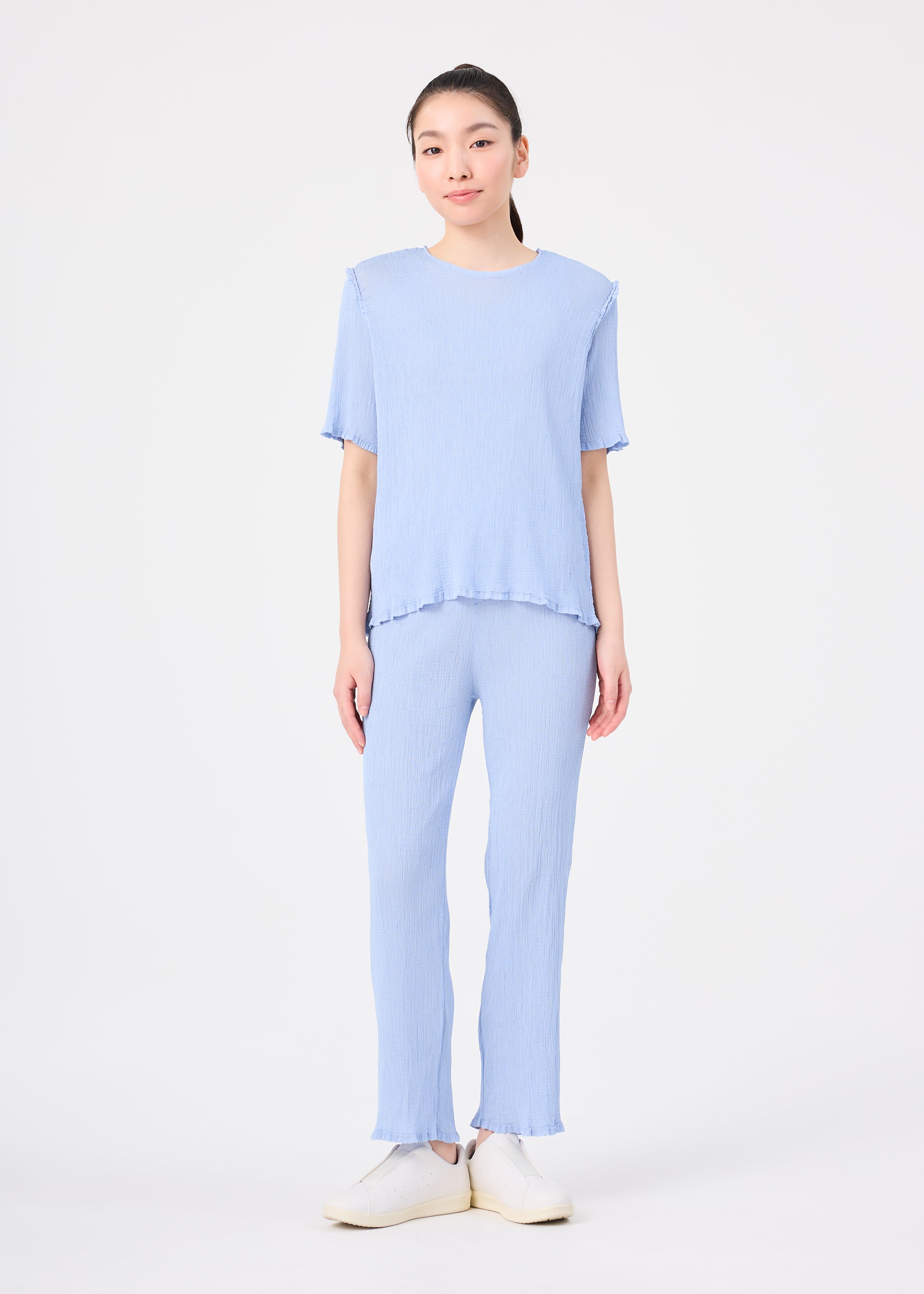 Issey Miyake See-Through Crepe top černá krep