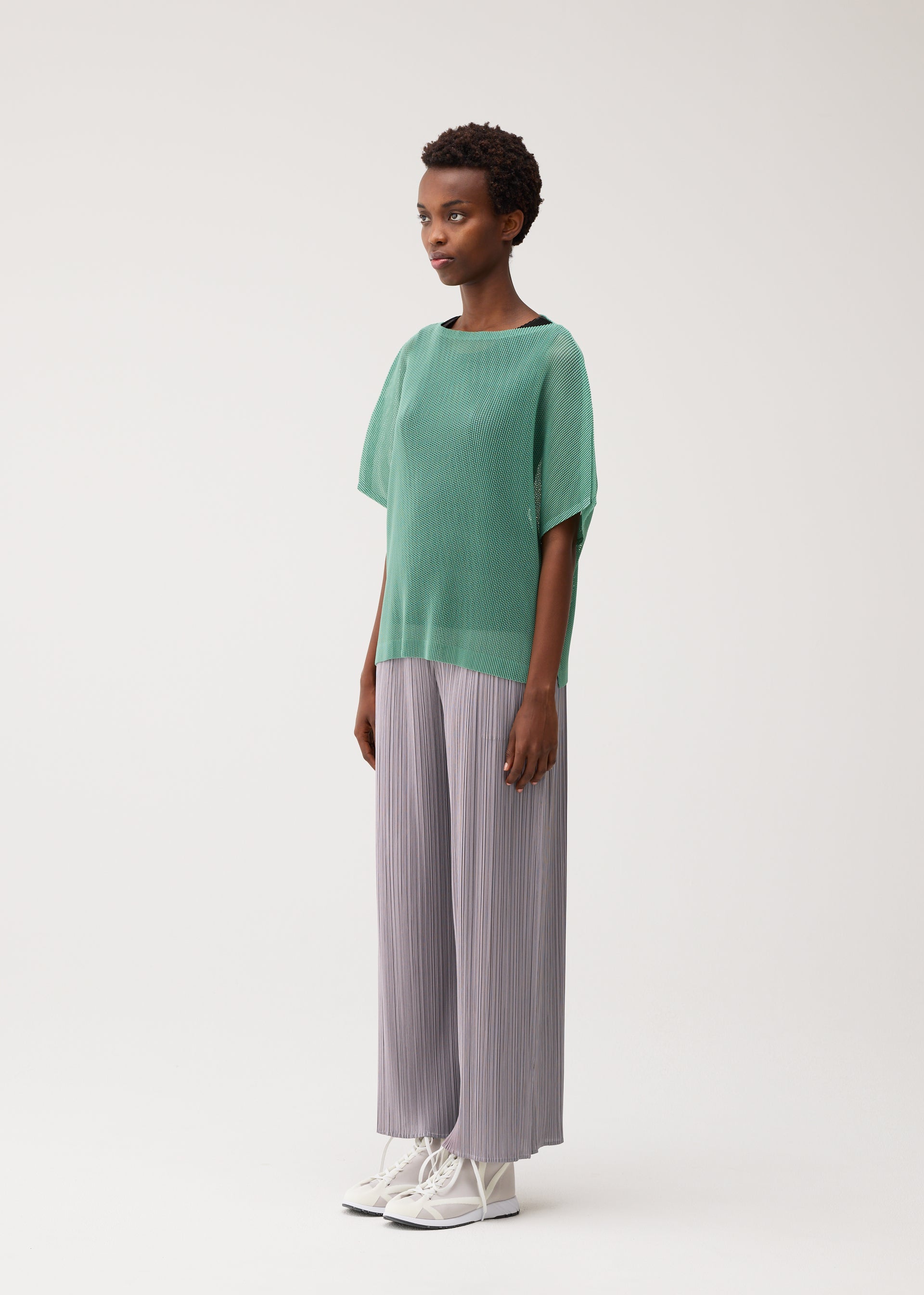 Issey Miyake Tatami August top Off White síťovaný