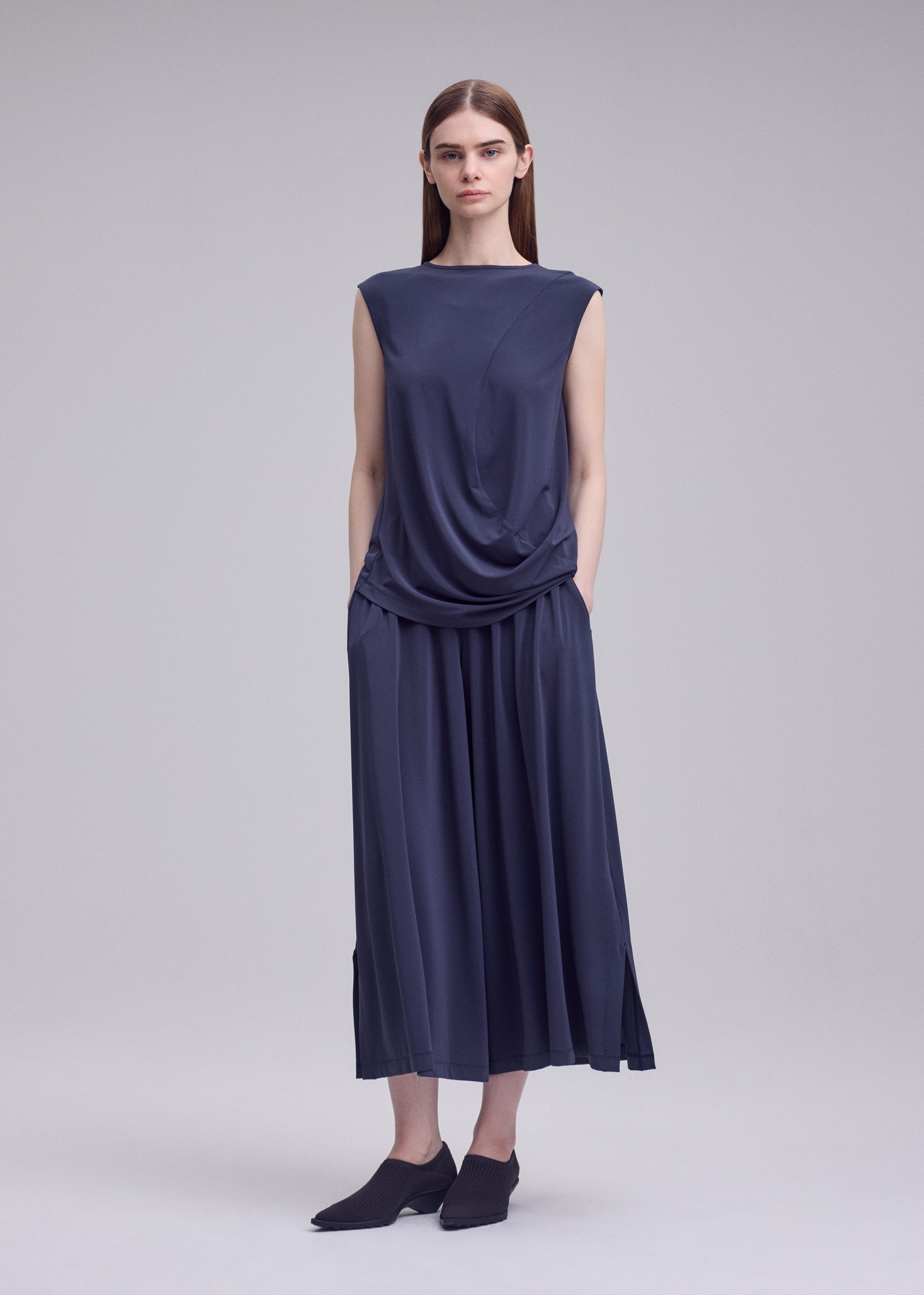 Issey Miyake Drape Jersey-68 kalhoty černé vel. 2