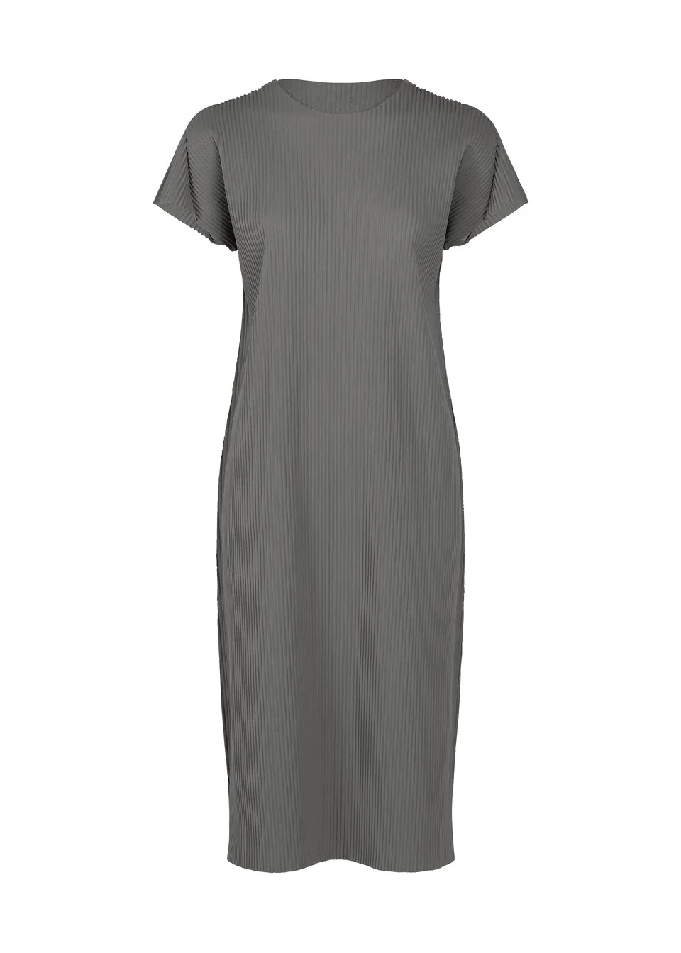 Issey Miyake Fine Knit Pleats šaty šedé úpletové