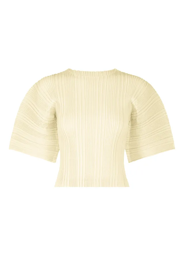 Issey Miyake Linen Like Rib Pleats tričko ivory vel. 2