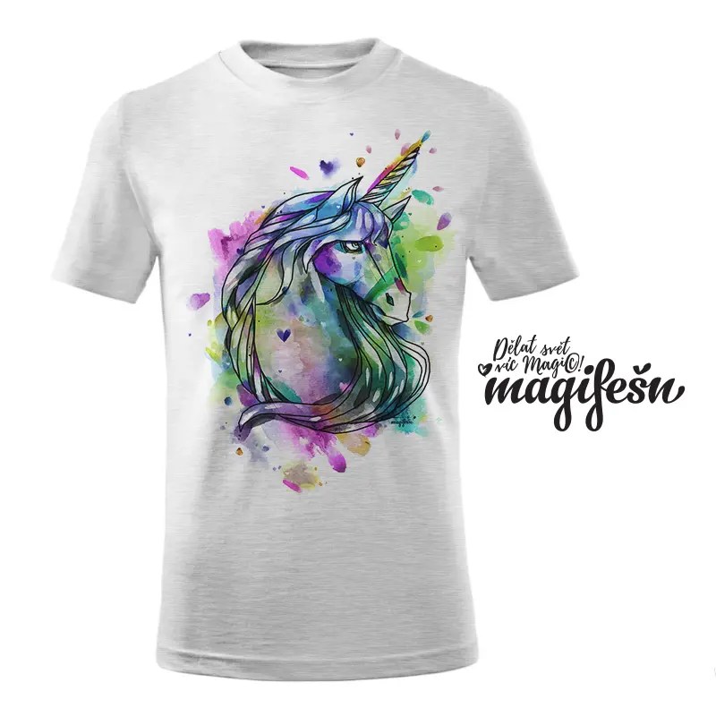 Magifešn KIDS Duhový jednorožec tričko dětské