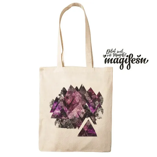 Magifešn MEDIUM taška Hory magenta recyklovaná
