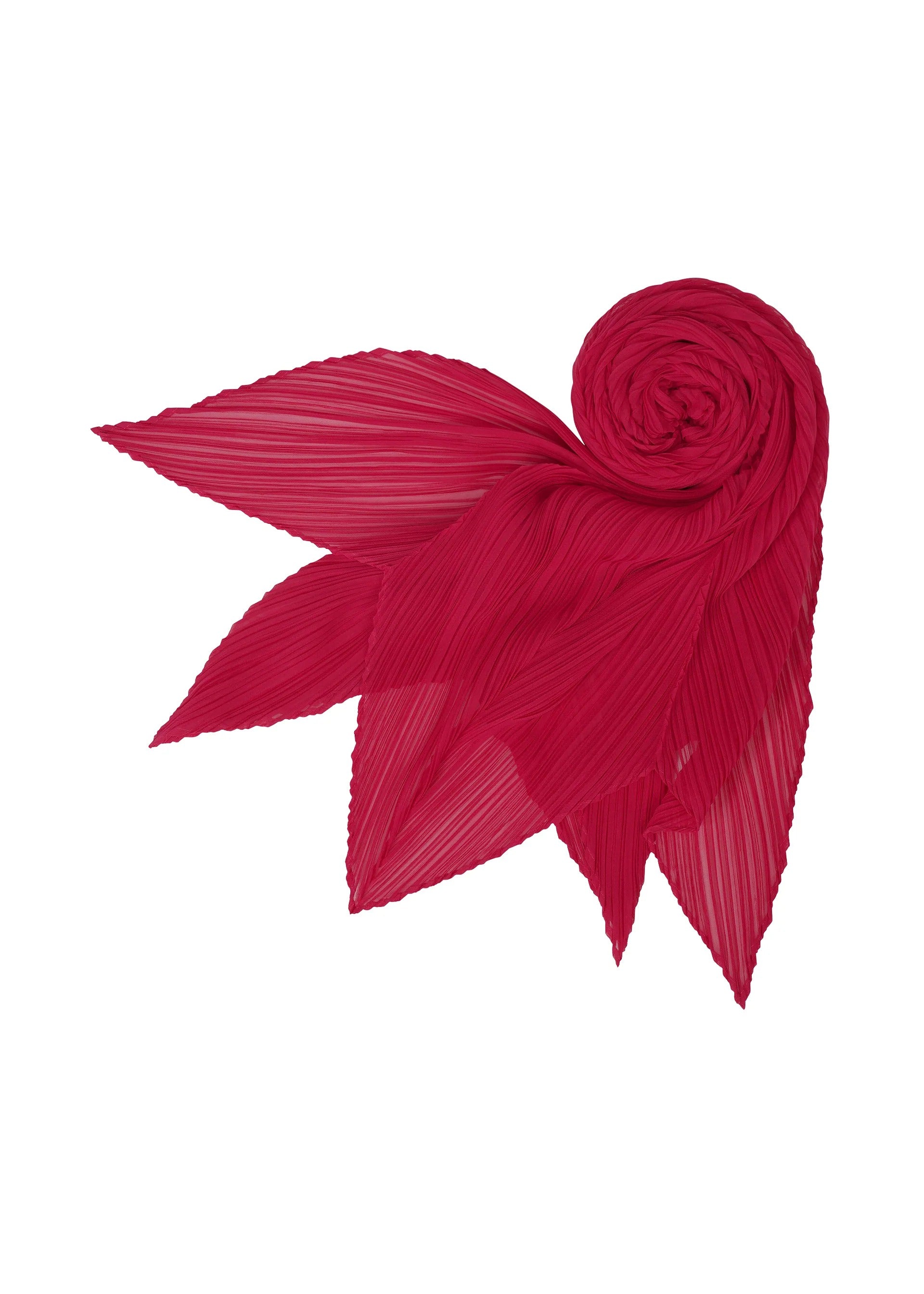 Pleats Please Issey Miyake Colorful Scarf šála karmínová