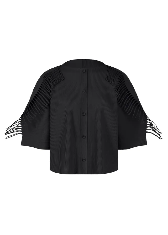 Issey Miyake Leaf Pleats dámský kardigan černý