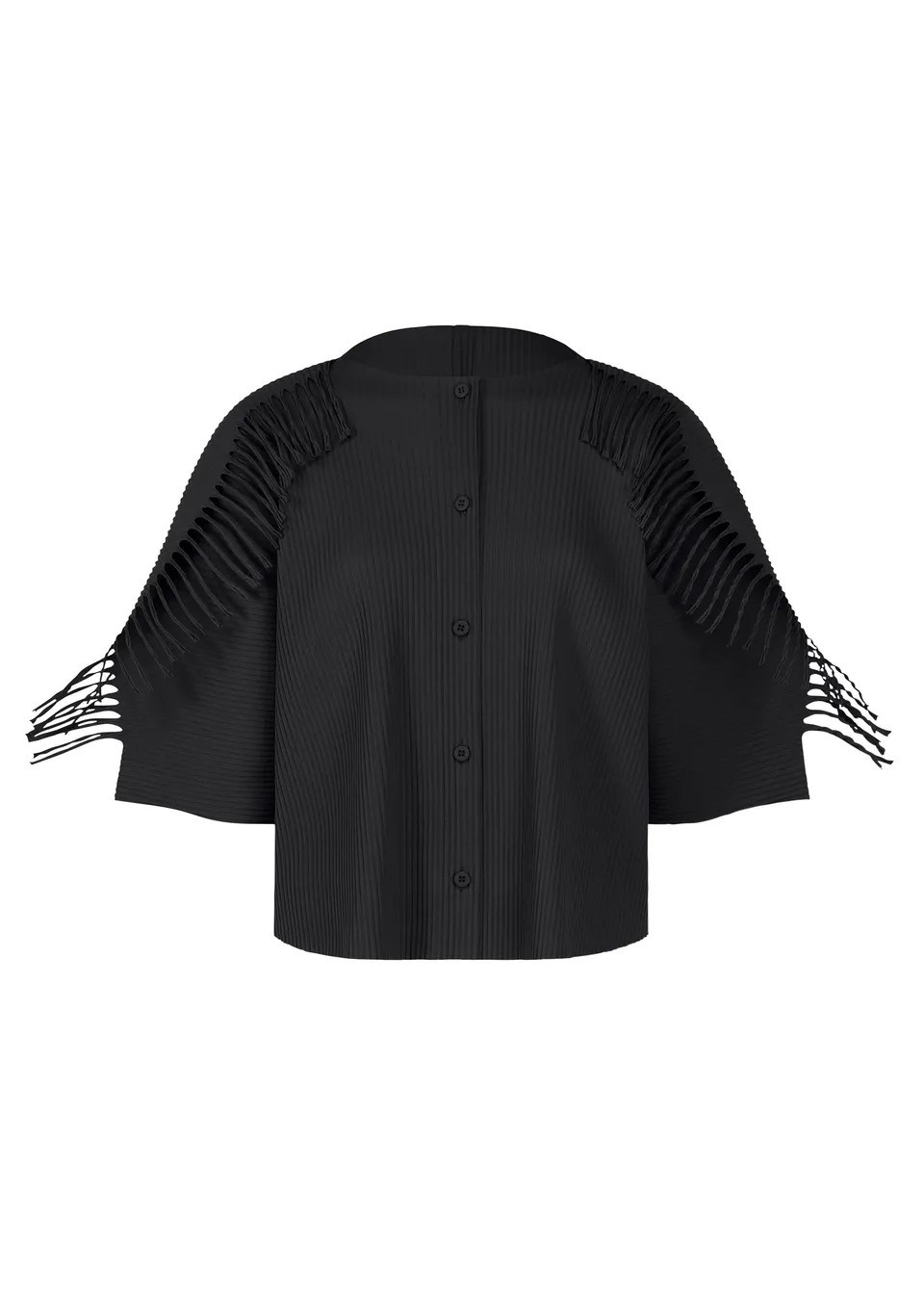 Issey Miyake Leaf Pleats dámský kardigan černý