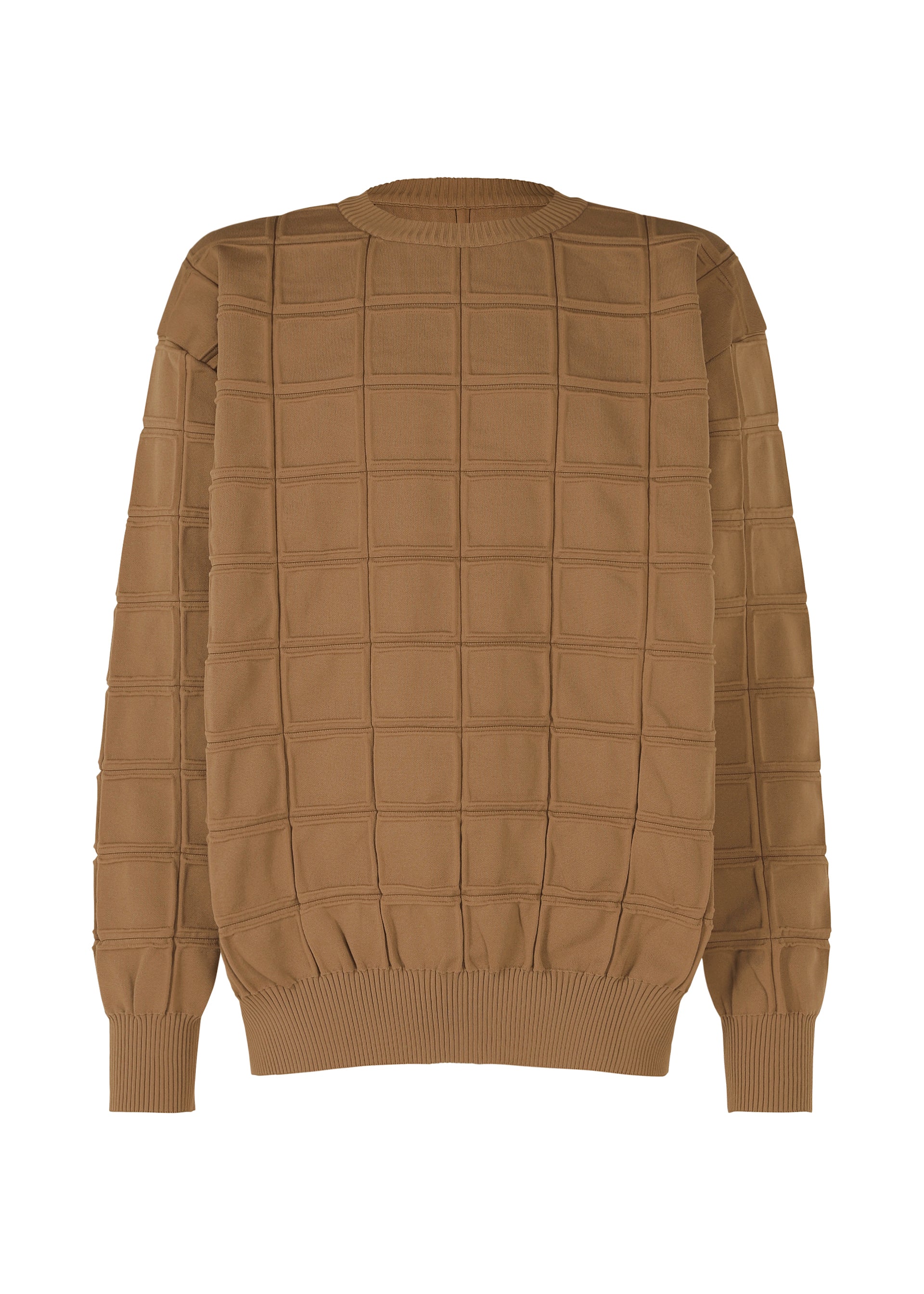 Issey Miyake Type-K 006 pletený top ivory strečový