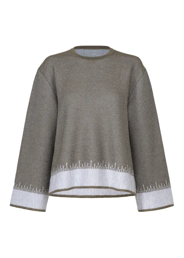 Issey Miyake Jagged Hem svetr dámský šedý mohér