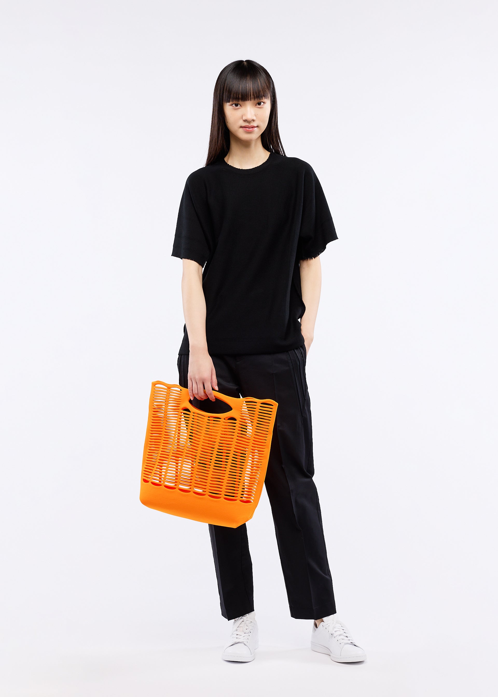 Issey Miyake Mokko S.C. tote oranžová pletená