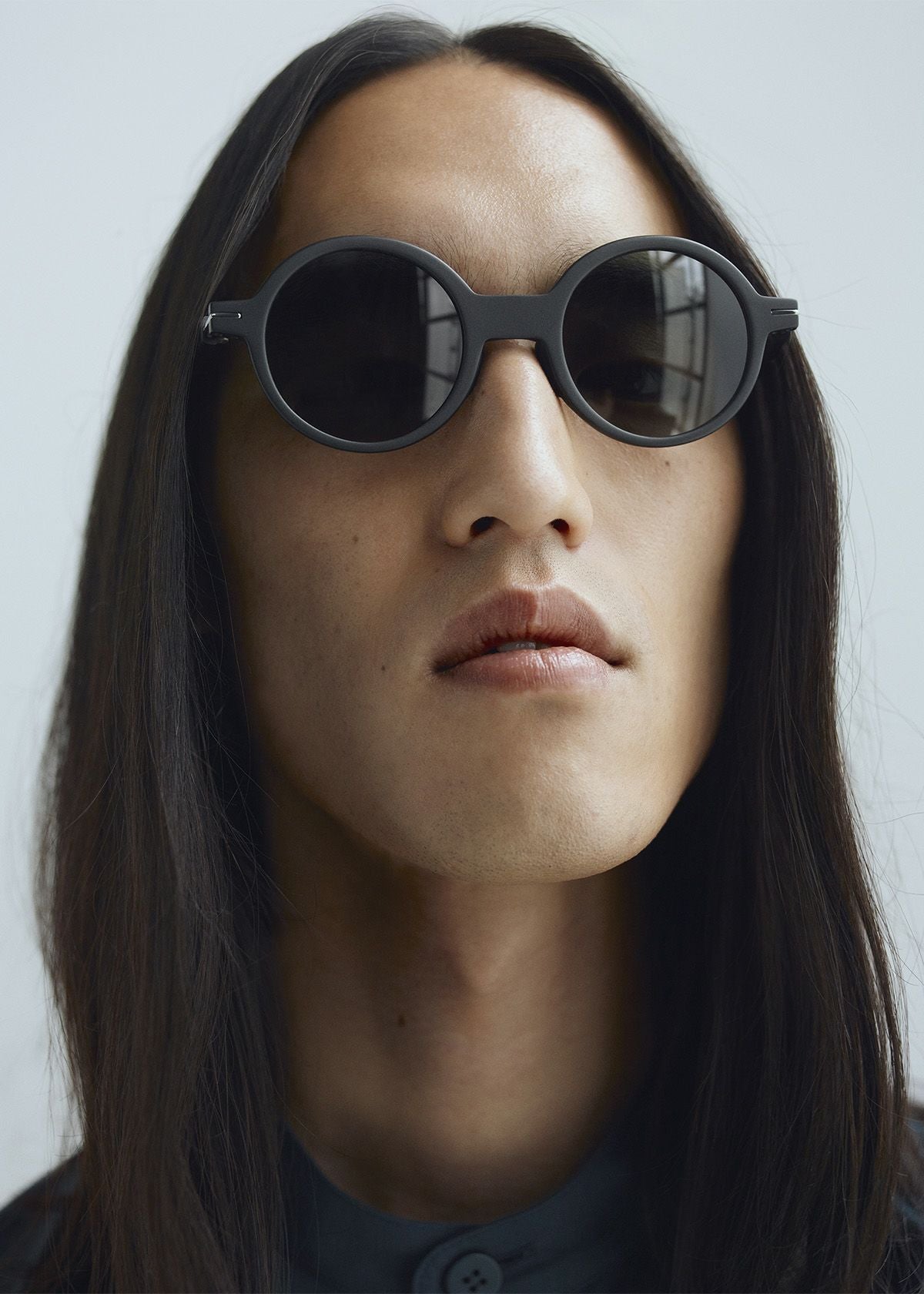 Issey Miyake Eyes Geometry-Round brýle černé