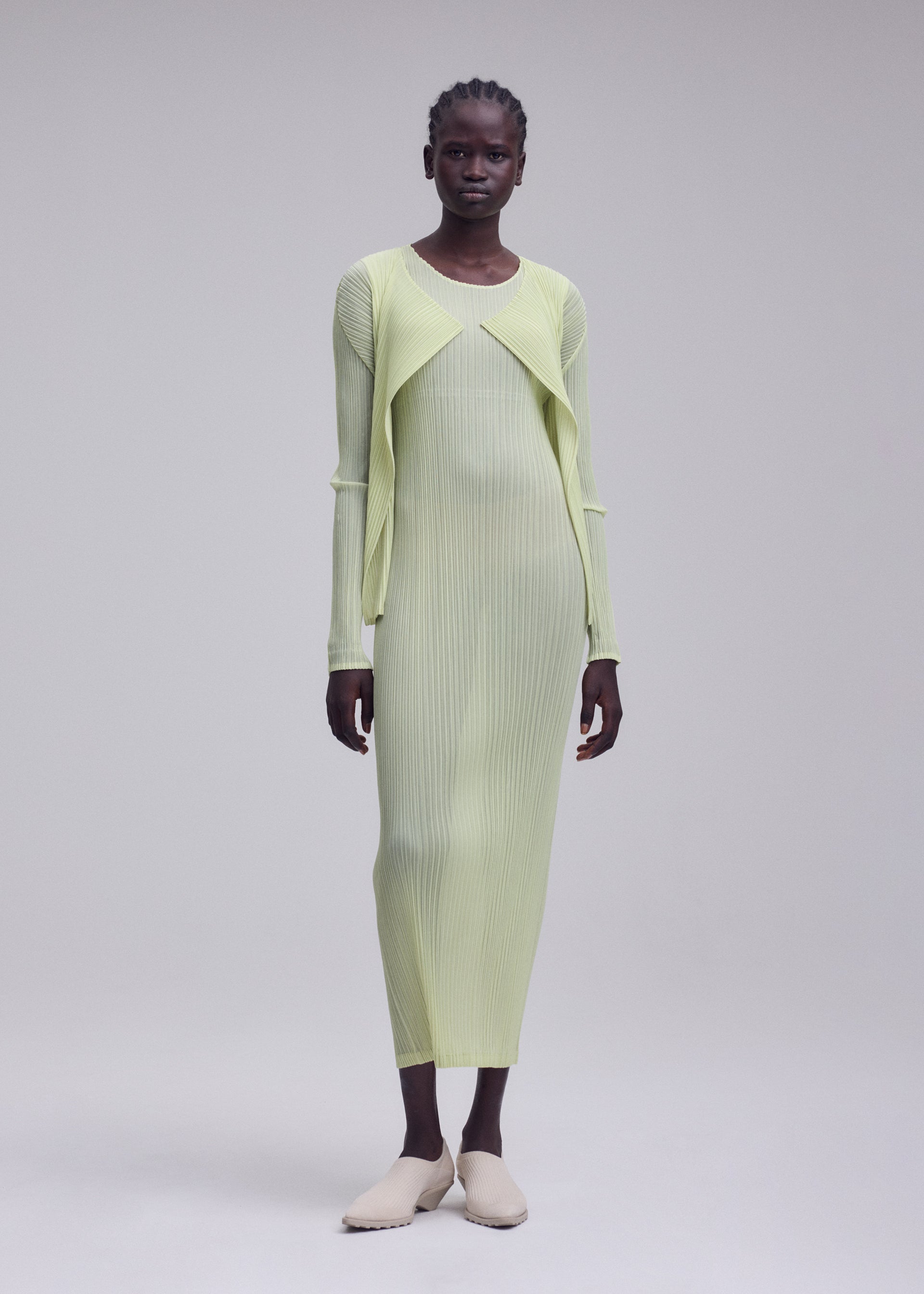 Issey Miyake Sheer Slit Pleats kardigan černý vel. 2