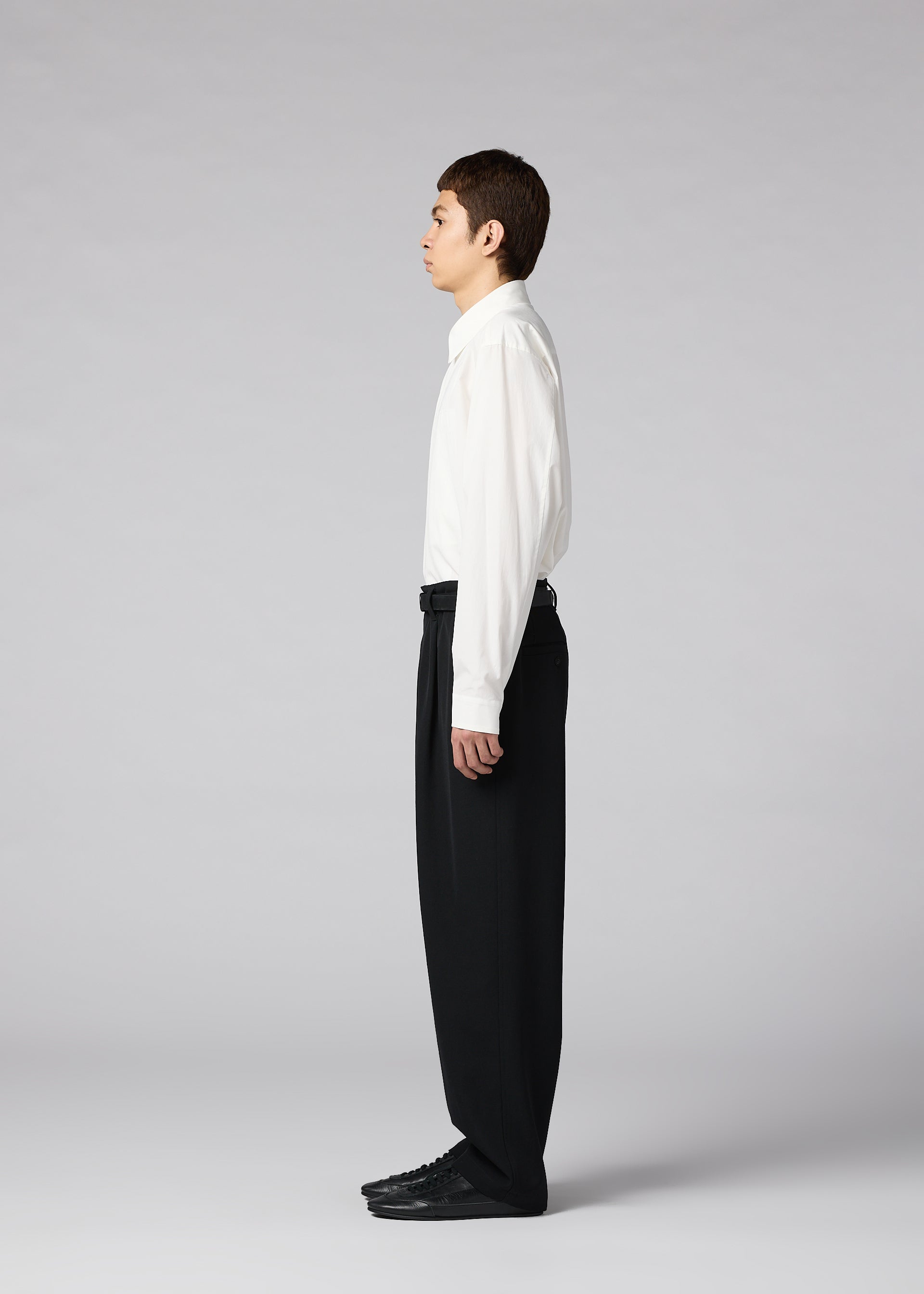 Issey Miyake IM Men Front Back kalhoty černé vlněné