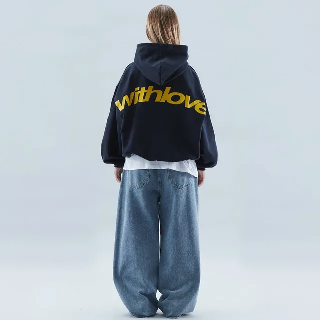 Norielle oversize mikina dámská černá s kapucí