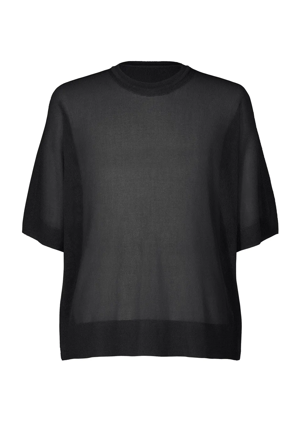 Issey Miyake Homme Plissé Washi tričko Black lněné