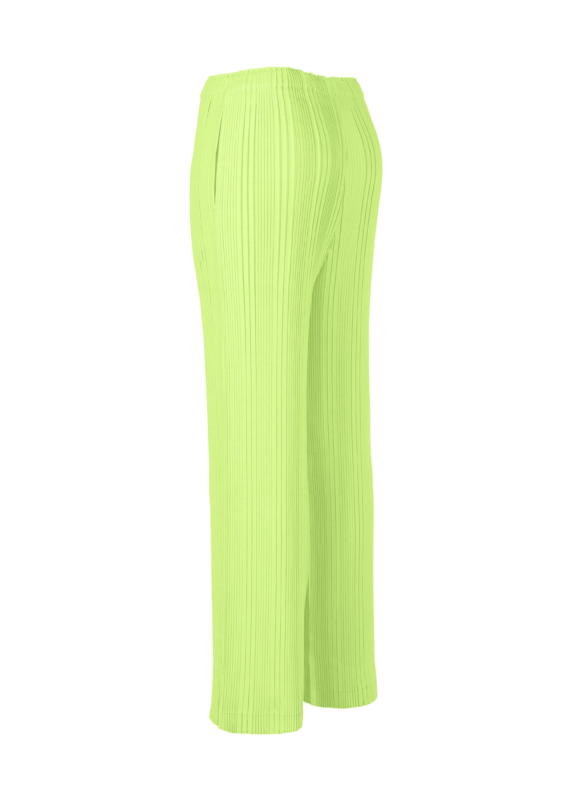 Issey Miyake Linen Like Rib Pleats plisované kalhoty ivory