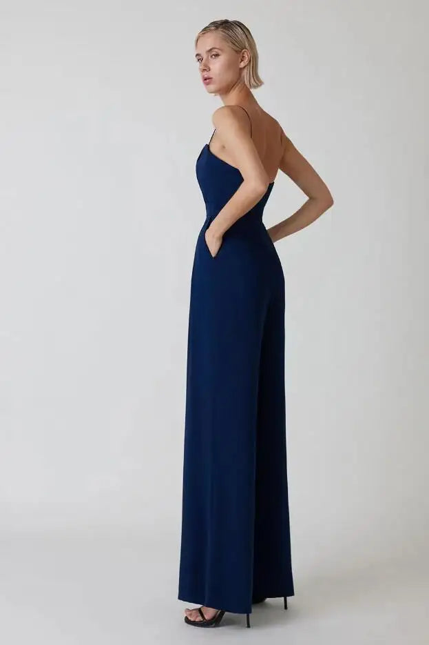 Norielle černý bustier overal široké nohavice S
