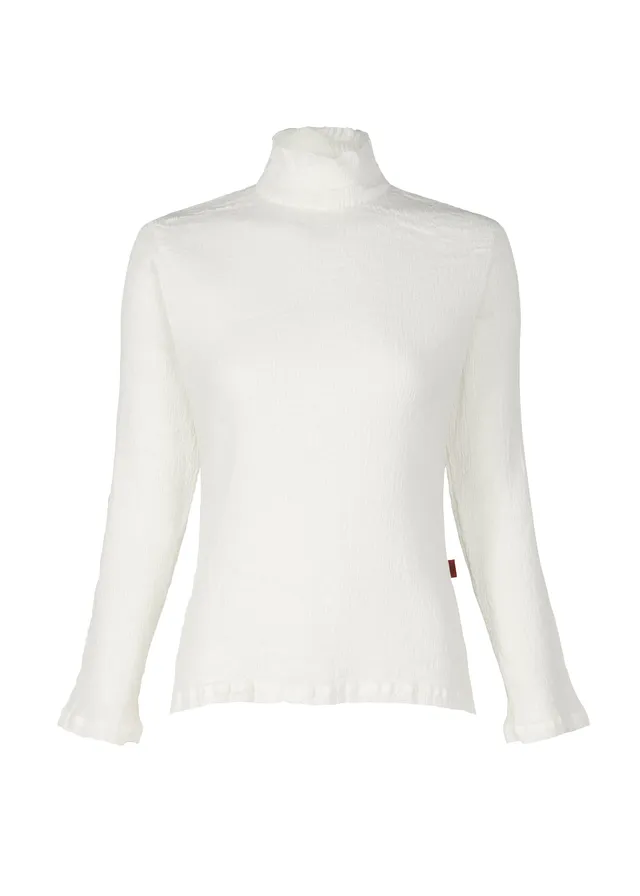Issey Miyake Kyo Chijimi Basic dámský top bílý rolák