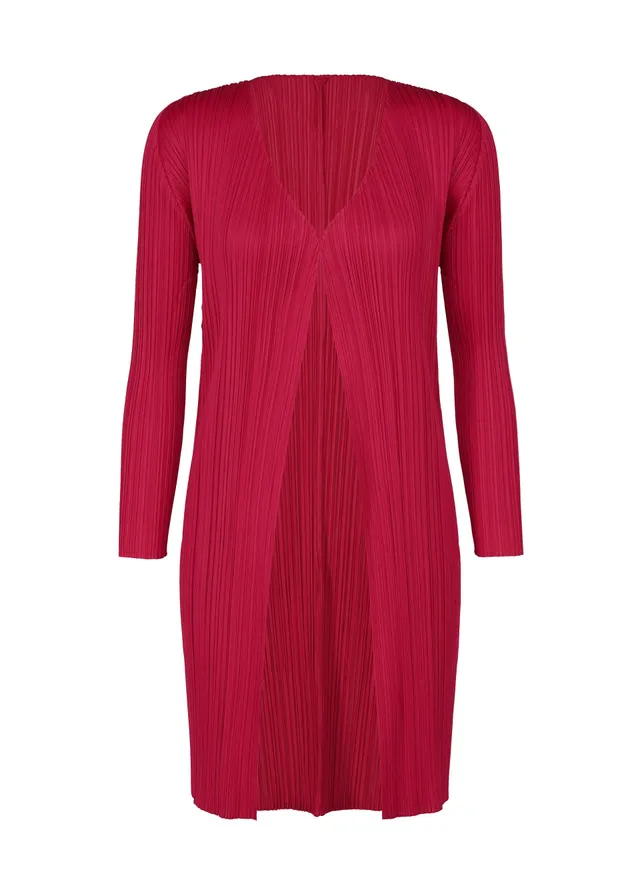 Issey Miyake New Colorful Basics 4 kabát Carmine střední