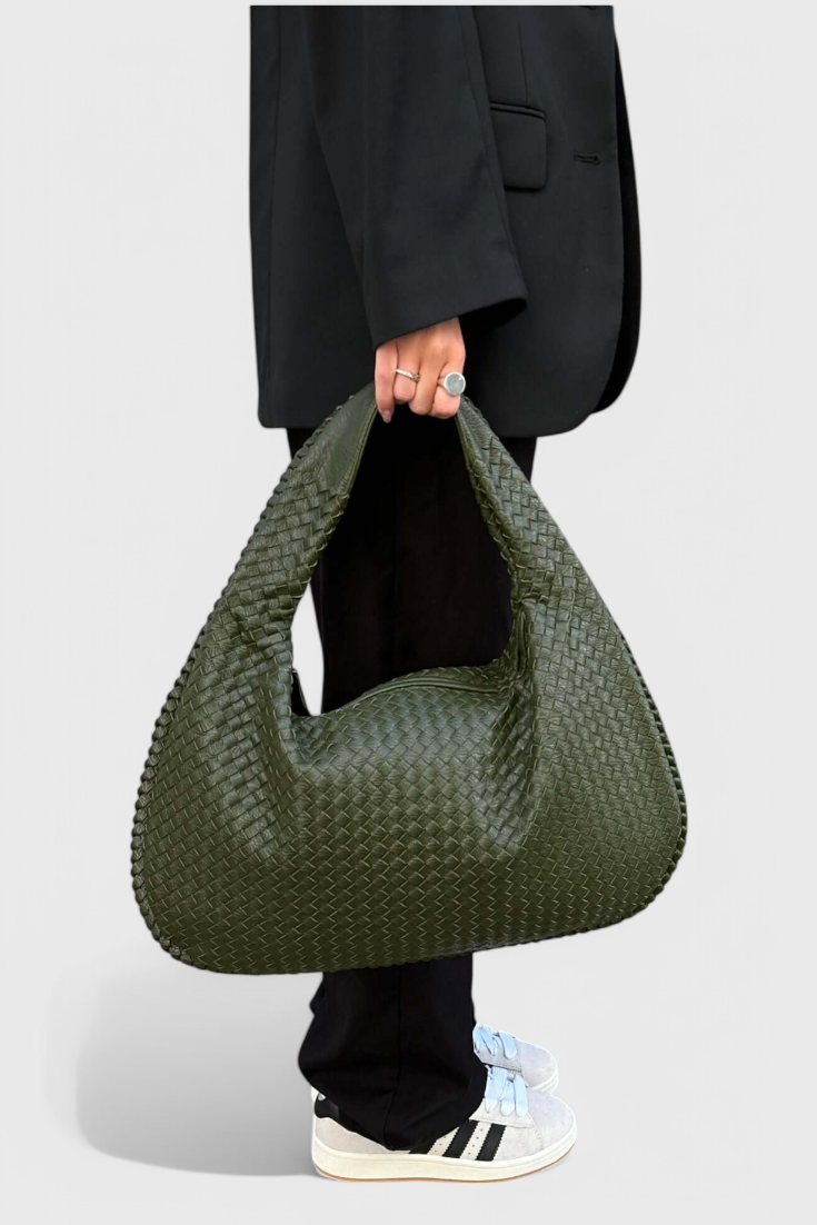 Norielle Hobo pletená kabelka černá na rameno