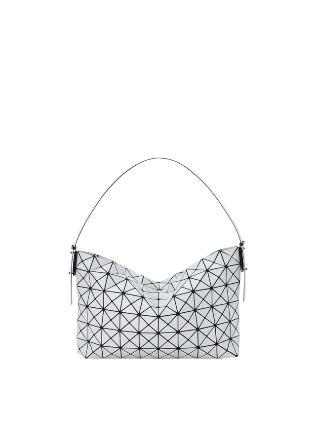 Bao Bao Issey Miyake Musette kabelka světle šedá matná
