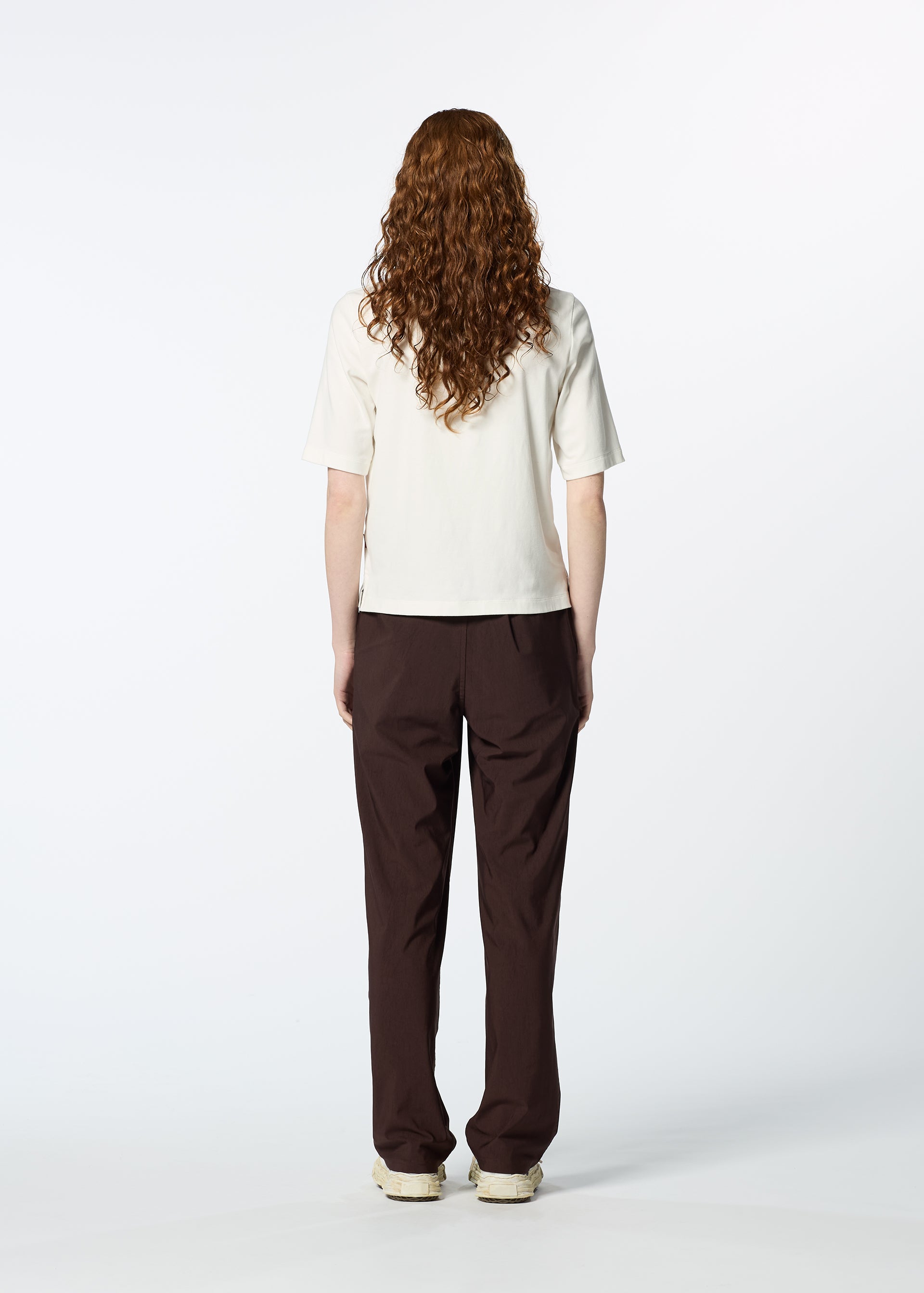 Issey Miyake HaaT CP Jersey Basic top bílý bavlna