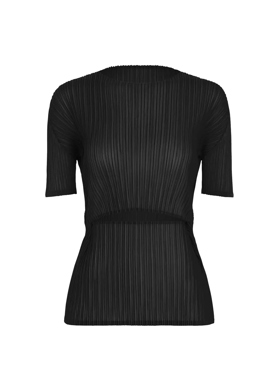 Issey Miyake Sheer Slit Pleats top černý vel. 2