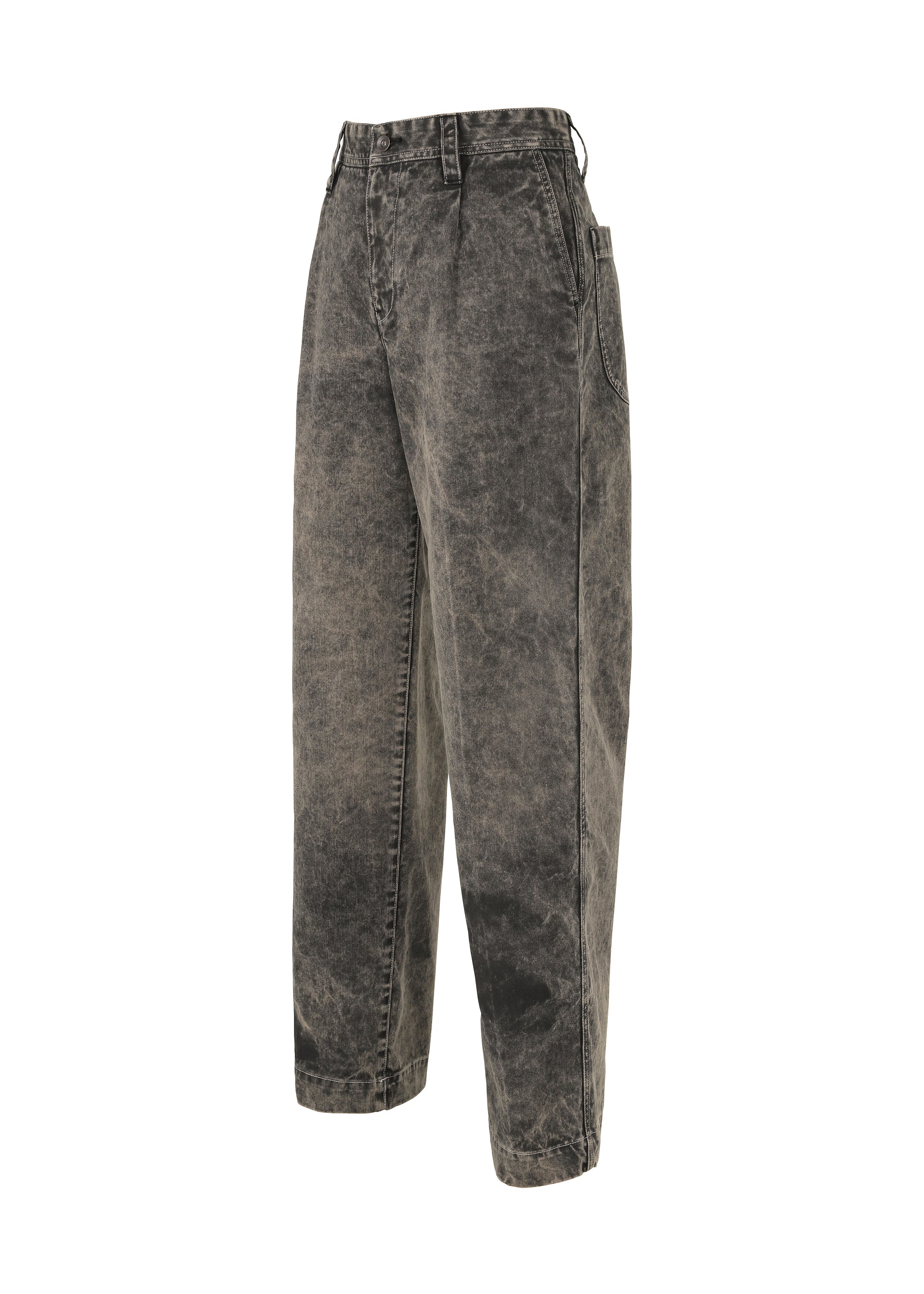 Issey Miyake Elements kalhoty černé bavlněné