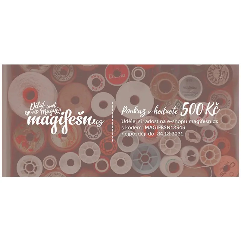 Magifešn poukaz elektronický 300 Kč dárkový e-mail