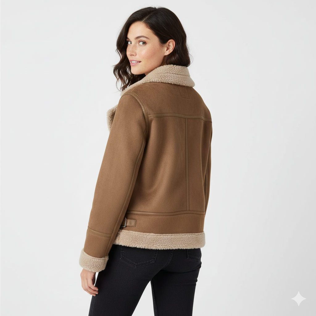 Norielle Aviator bunda s kožíškem hnědá