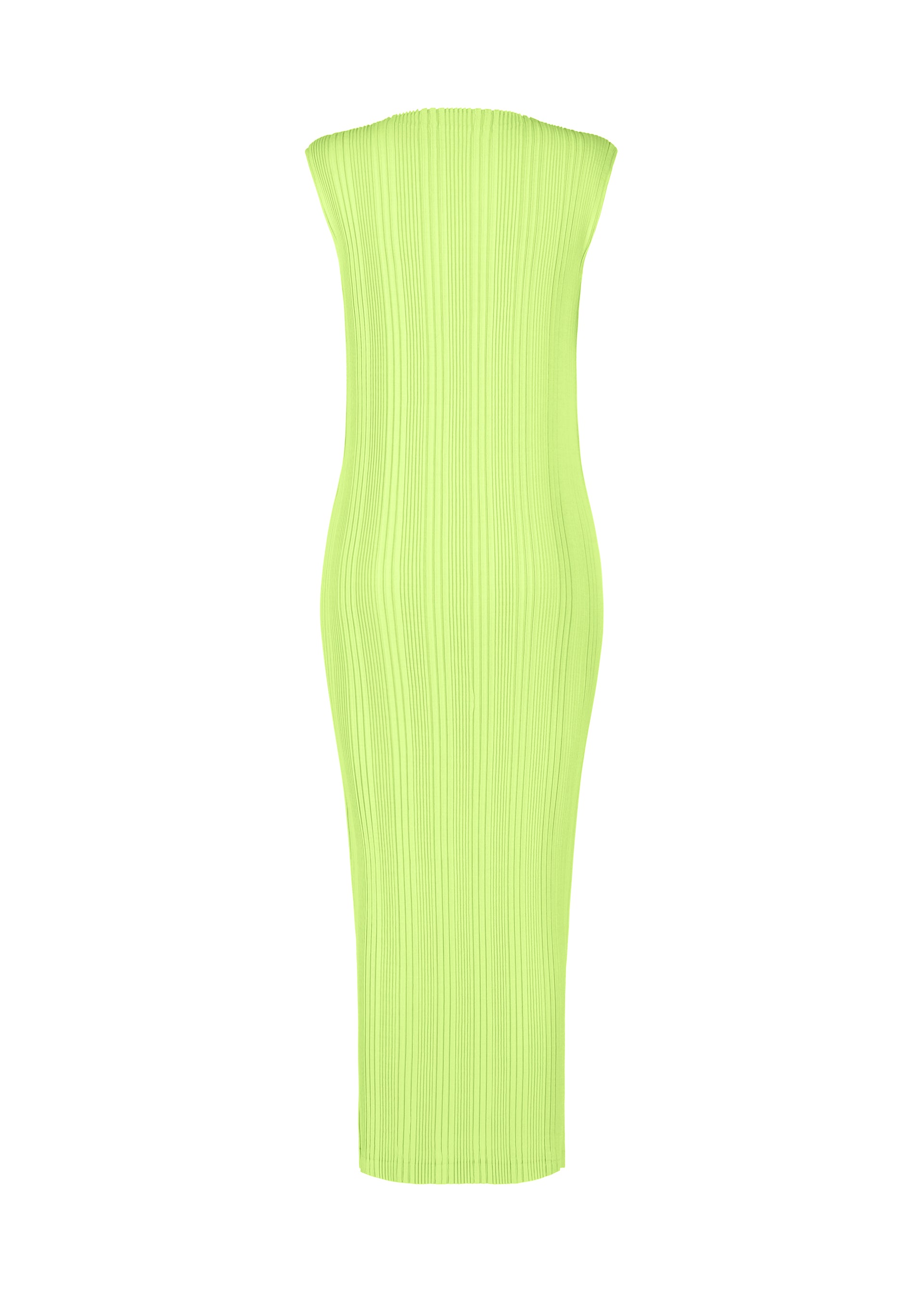 Issey Miyake Linen Like Rib Pleats šaty Ivory lňené