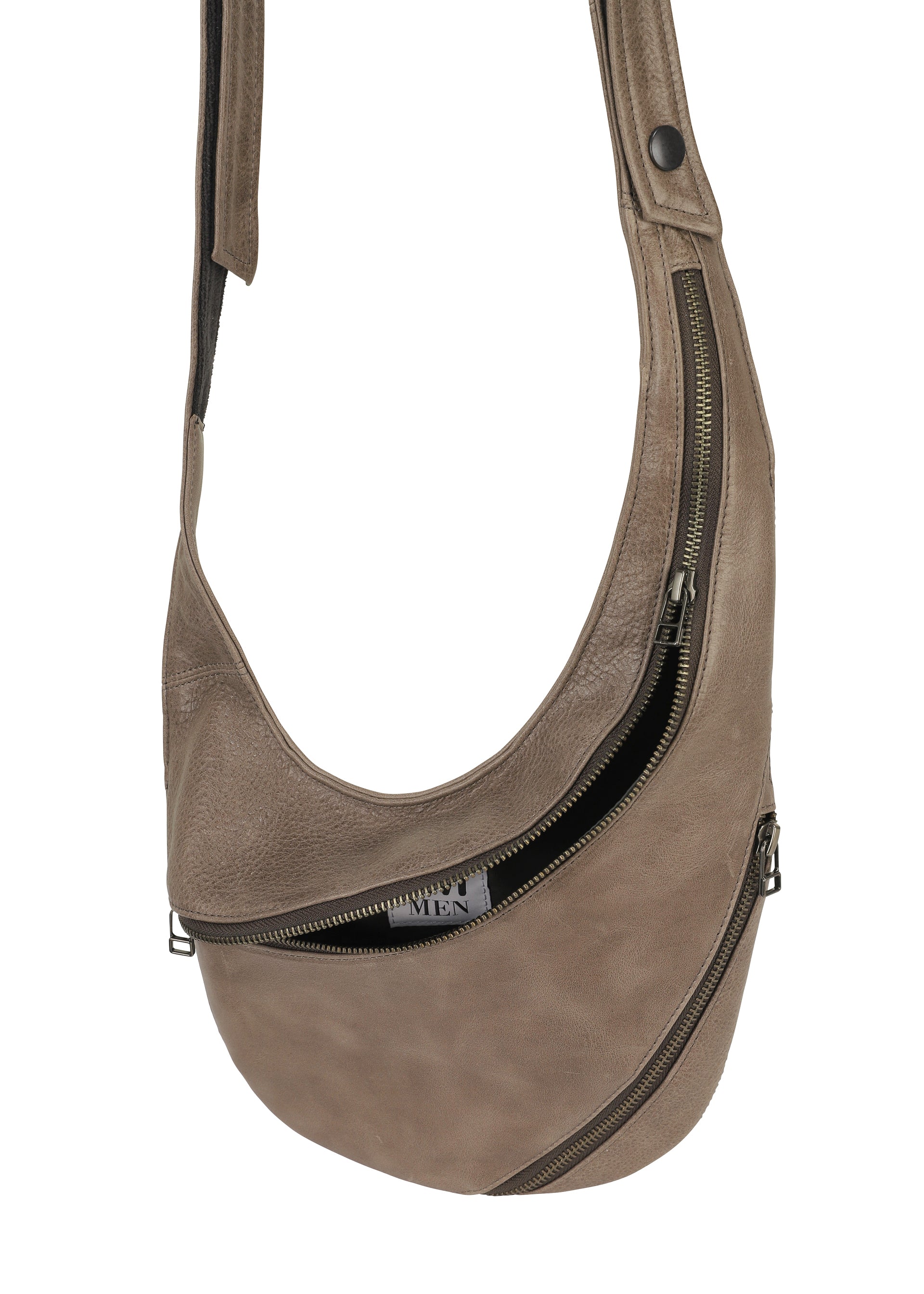 Issey Miyake IM Men Carved Leather Bag kožená kabelka šedá