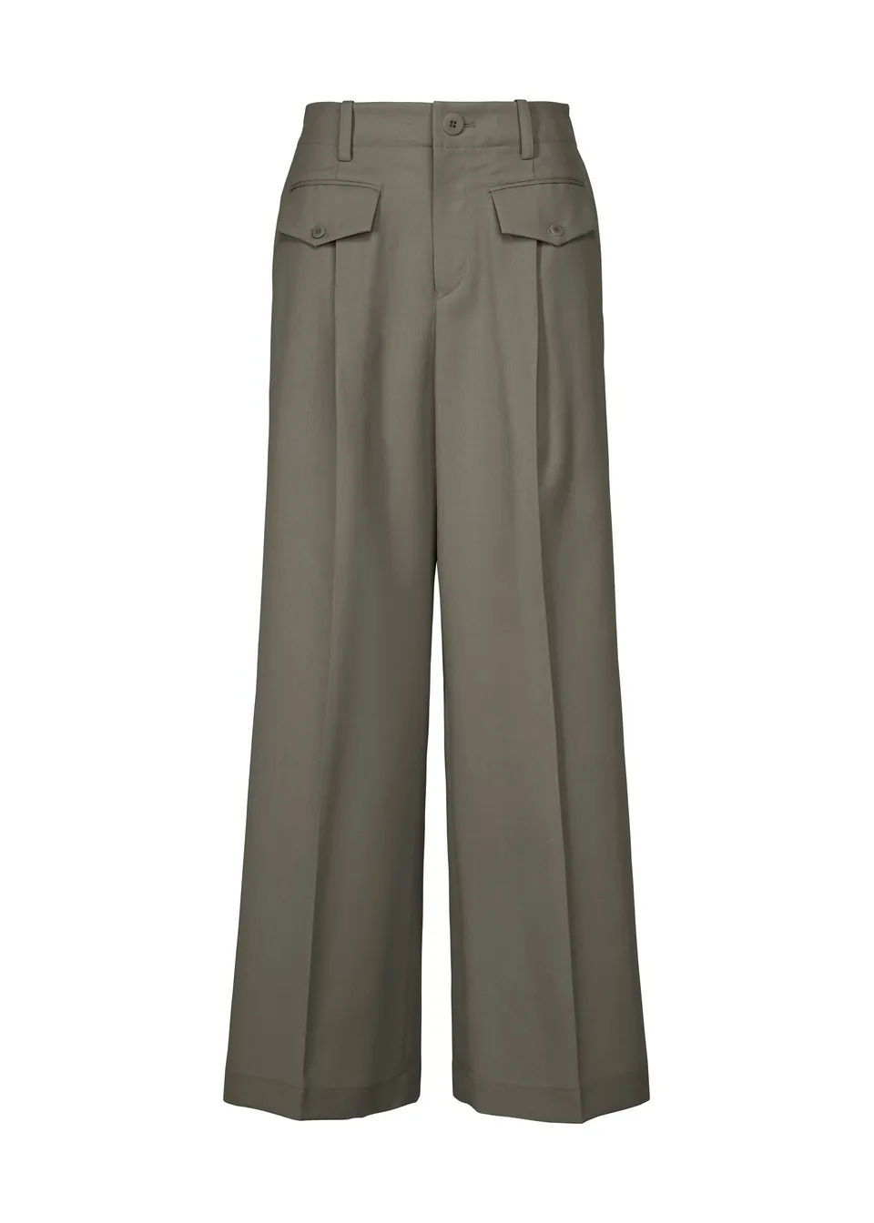 Issey Miyake Lustrous Wool kalhoty šedé vlněné