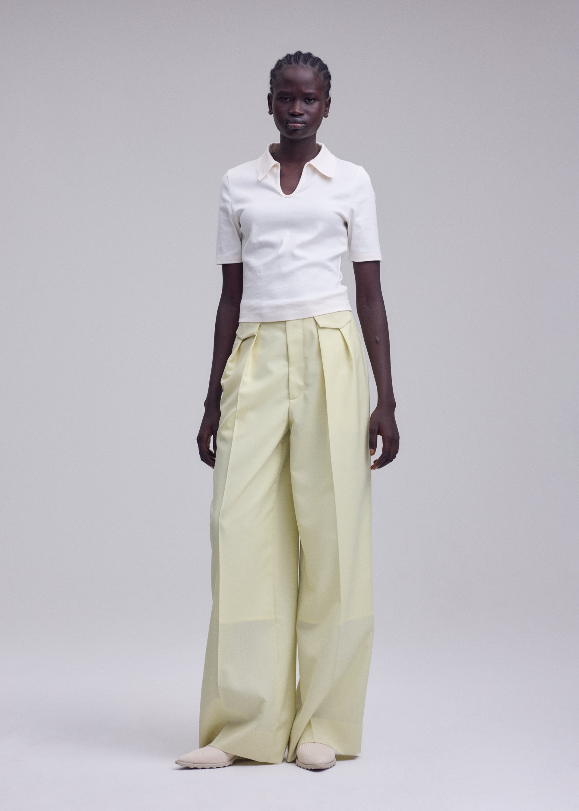 Issey Miyake Extension Cotton top s límečkem