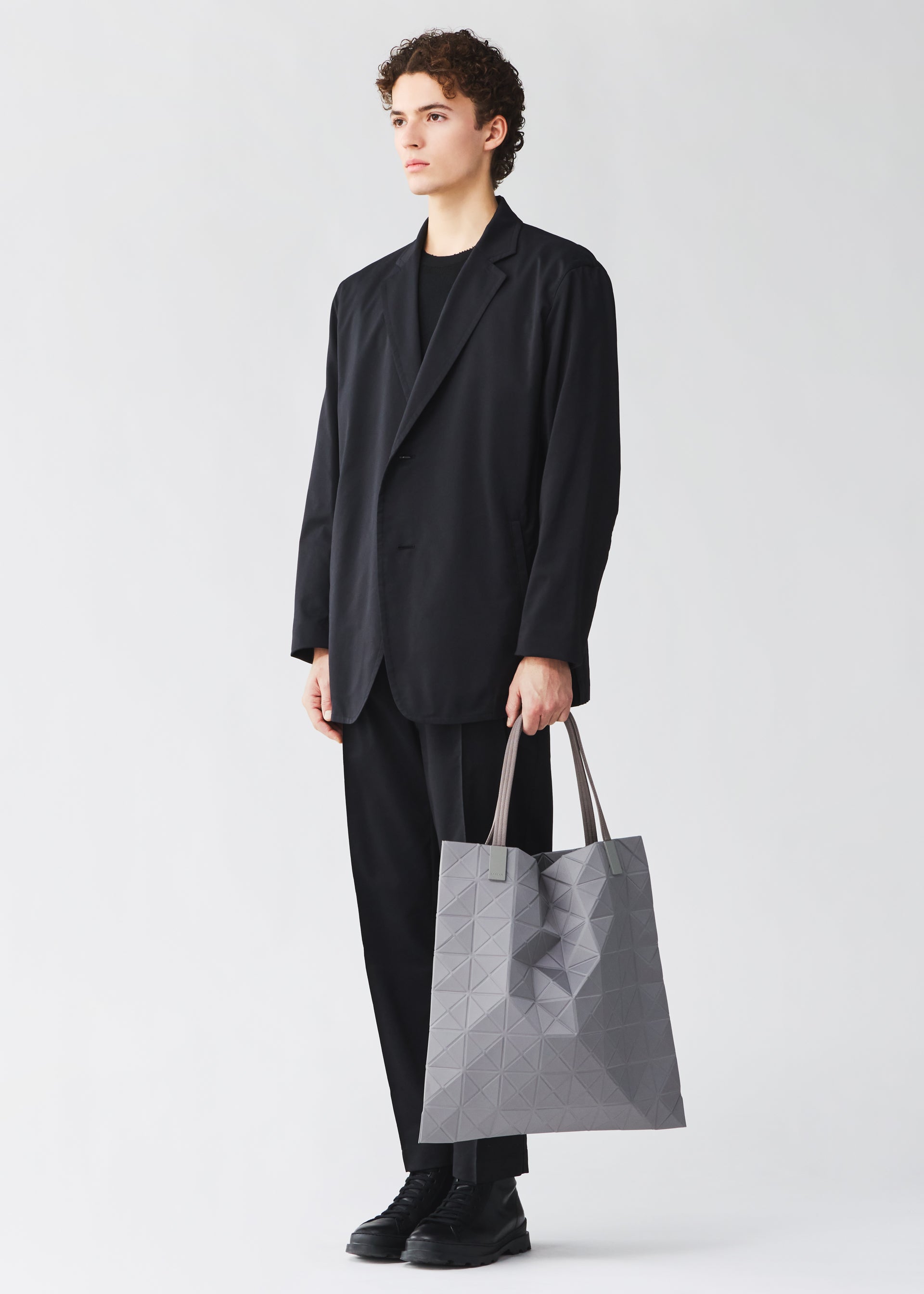Issey Miyake Track Track large tote taška Gray na notebook