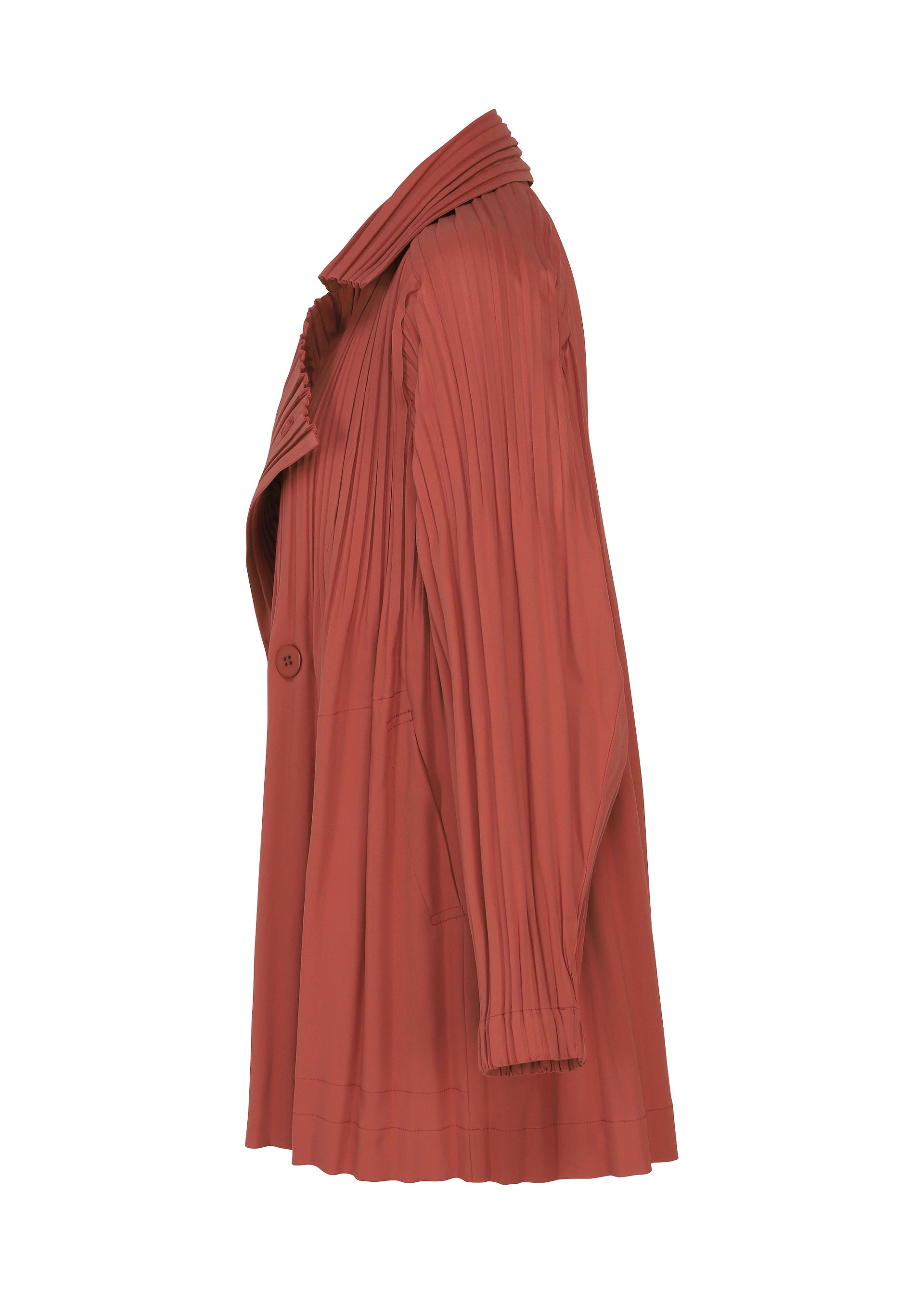 PLEATS PLEASE ISSEY MIYAKE SMOOTH COAT kabát černá