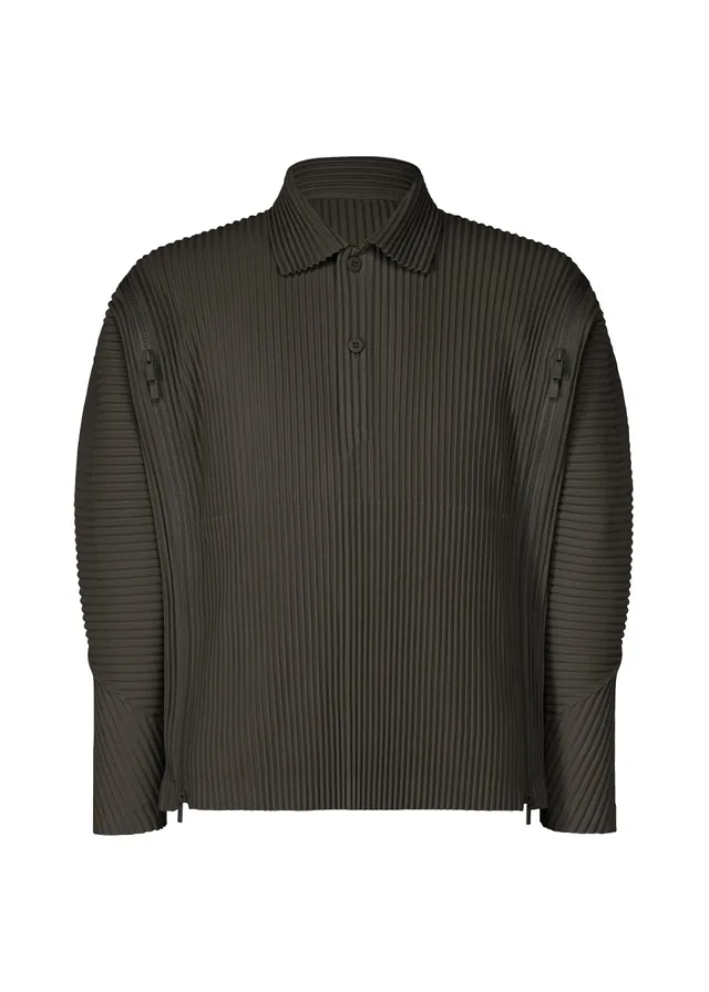 Homme Plissé Issey Miyake Multi-Fastened polokošile hnědá